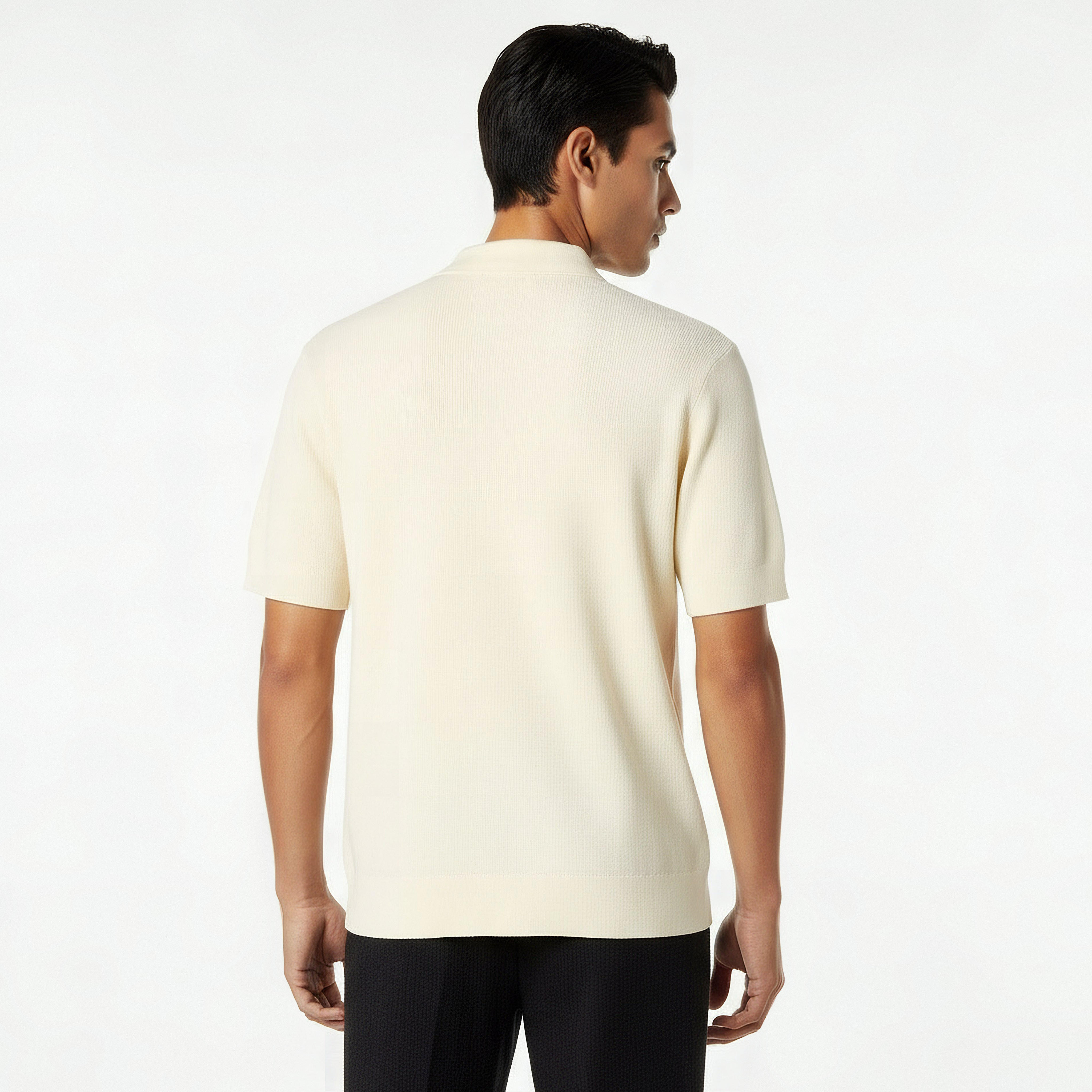 Men Short Sleeve Textured Polo T-shirt-men-clothing-tshirtsandpolos-polos-image-3
