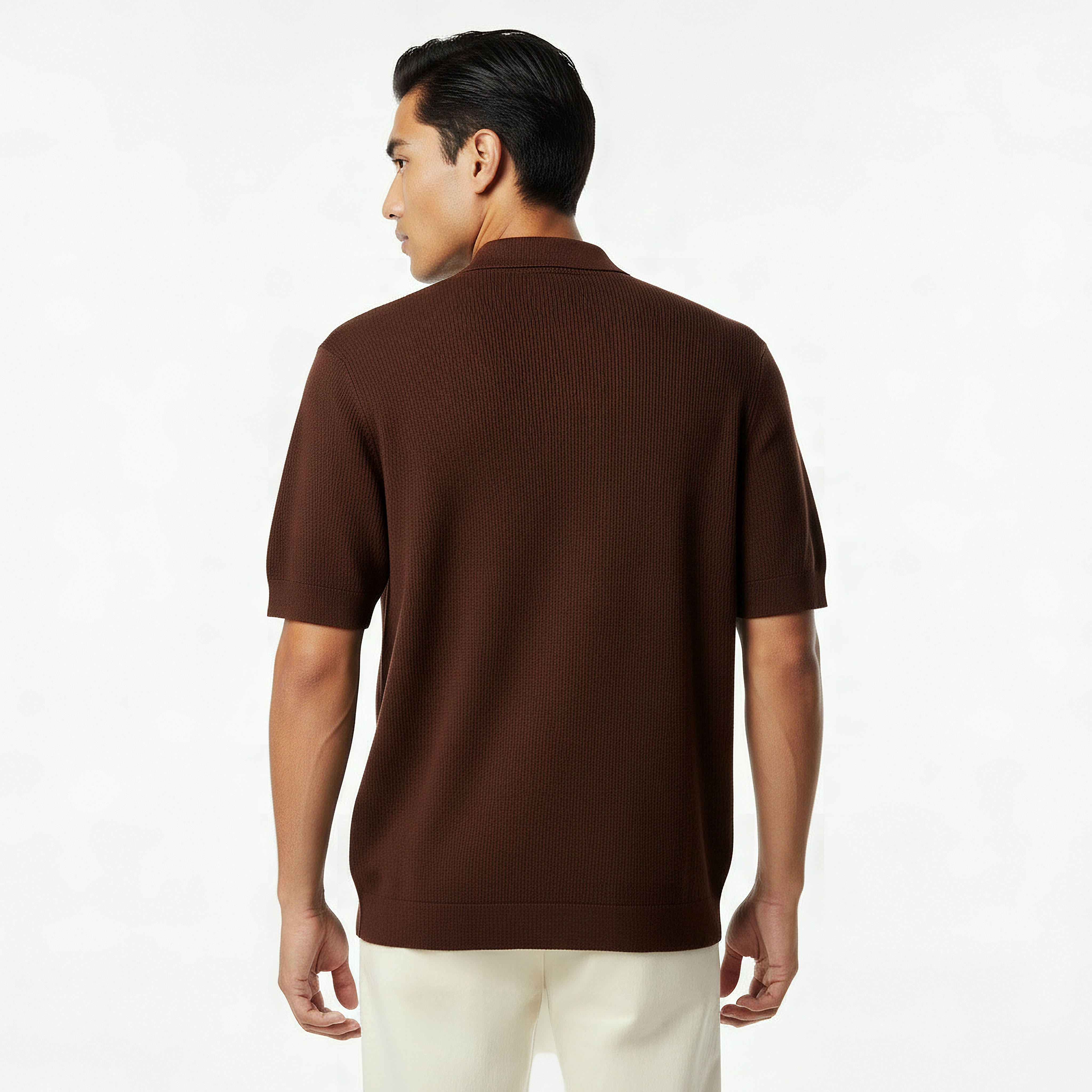 Men Short Sleeve Textured Polo T-shirt-men-clothing-tshirtsandpolos-polos-image-3