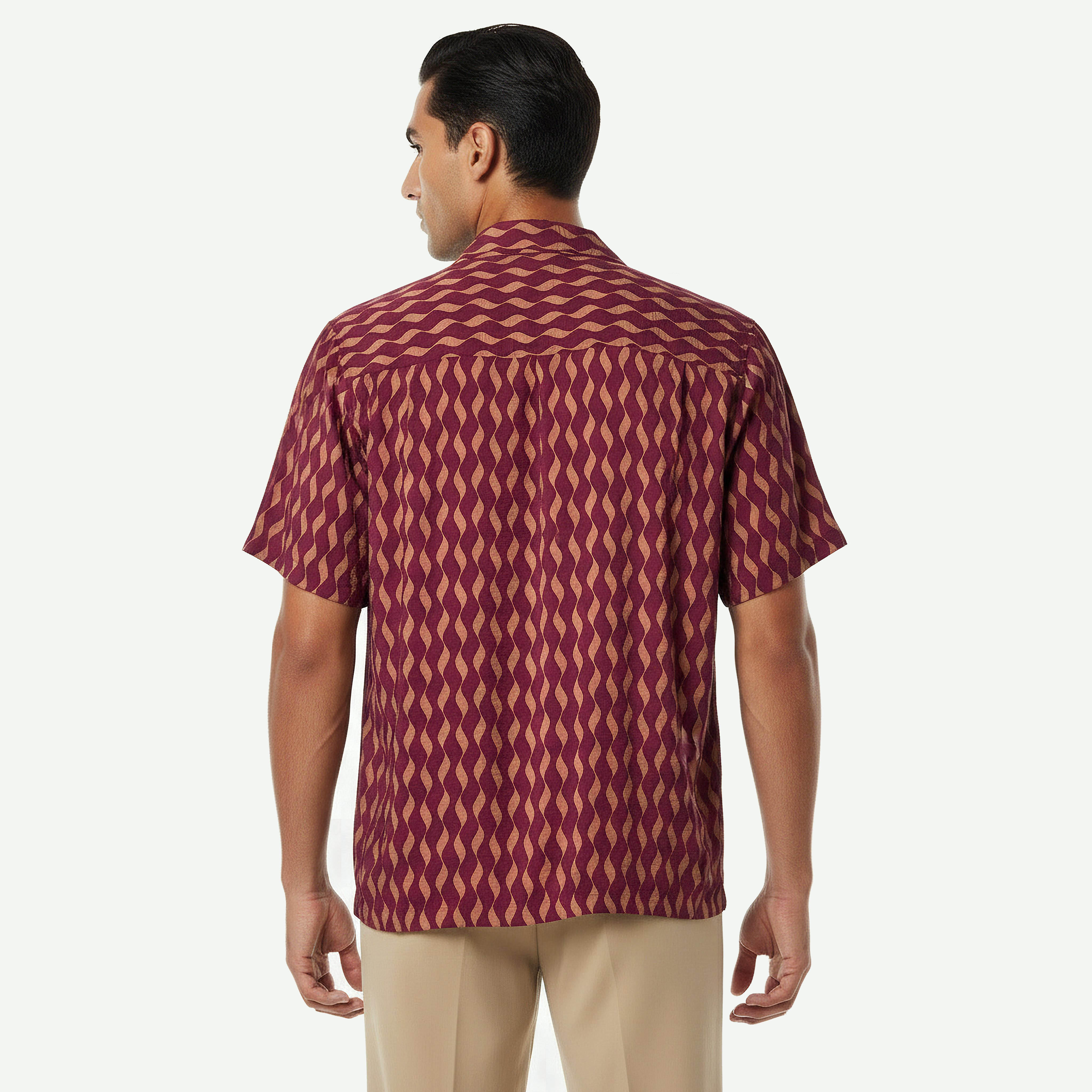 Men Regular Fit Camp Collar Abstract Print Short Sleeves Resort Shirt-men-clothing-shirts-image-5