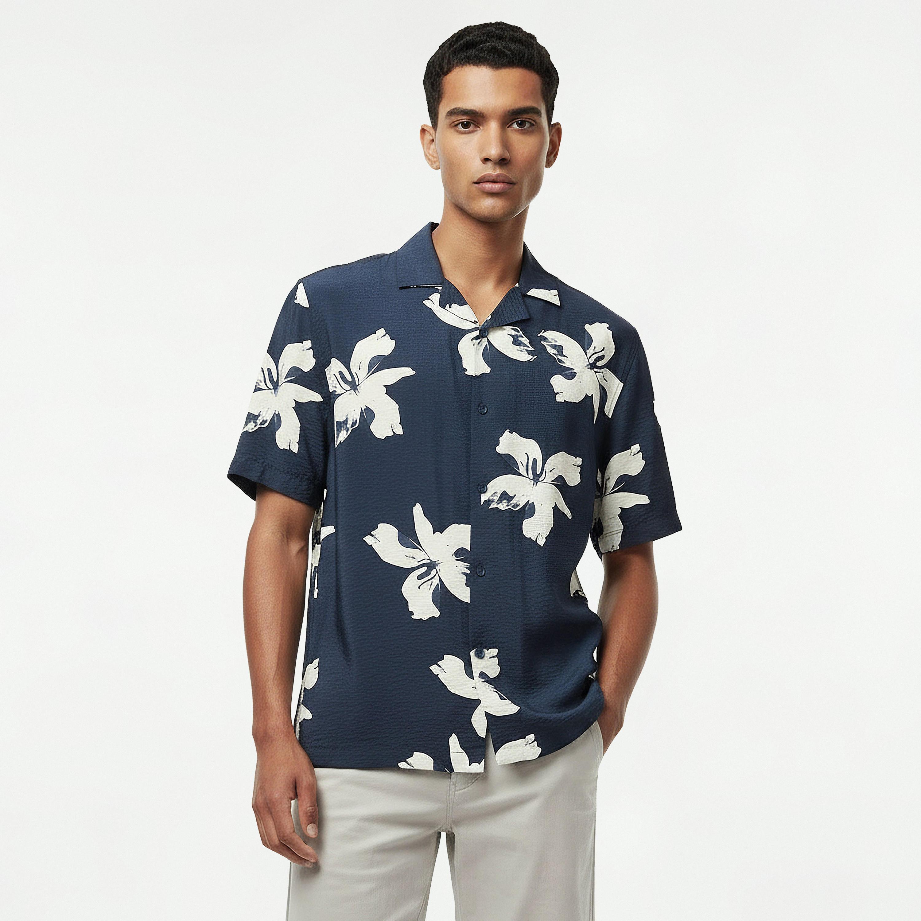 Men Regular Fit Camp Collar Floral Print Short Sleeves Resort Shirt-PROMO_SP_AE_2FOR99_110625-image-4