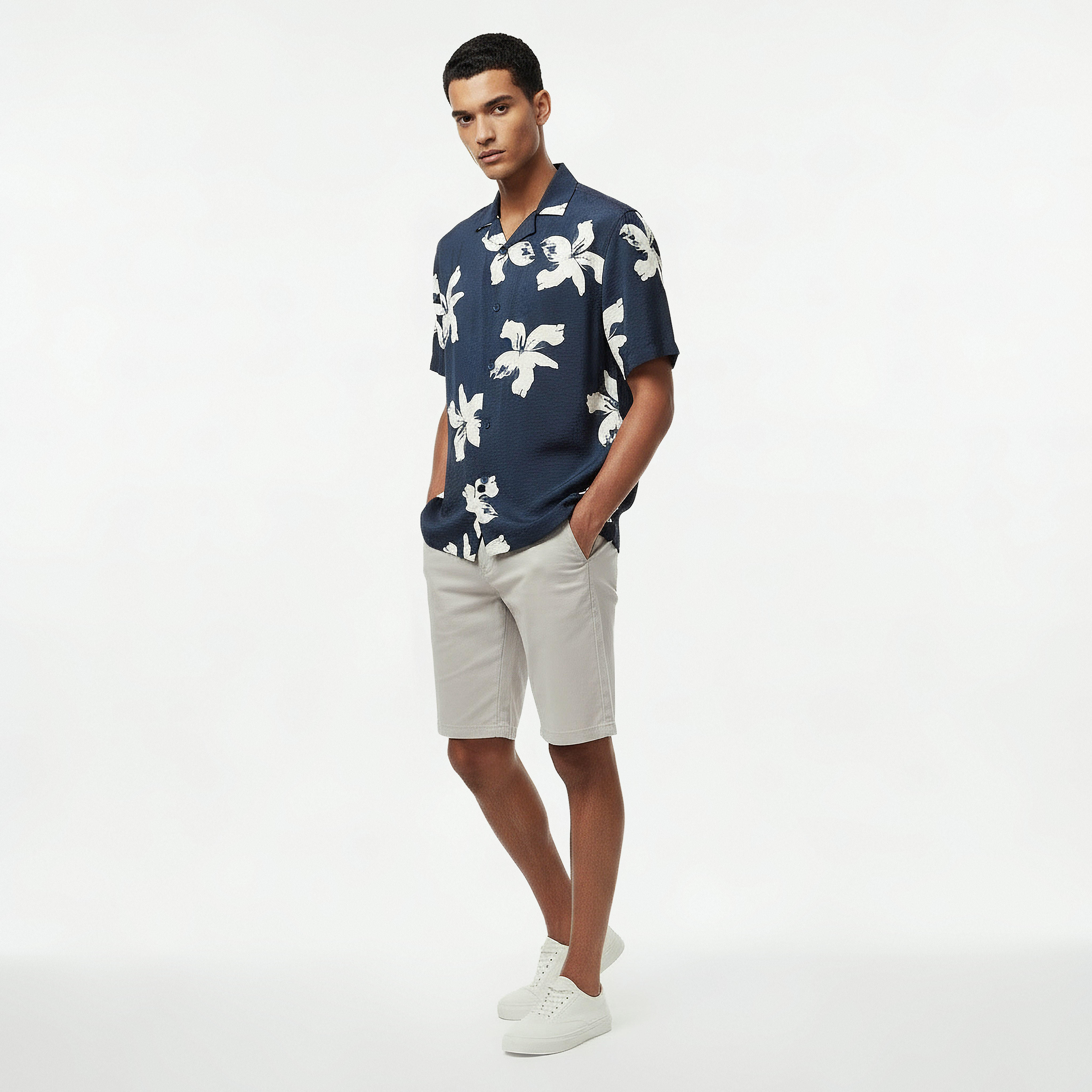 Men Regular Fit Camp Collar Floral Print Short Sleeves Resort Shirt-PROMO_SP_AE_2FOR99_110625-image-5