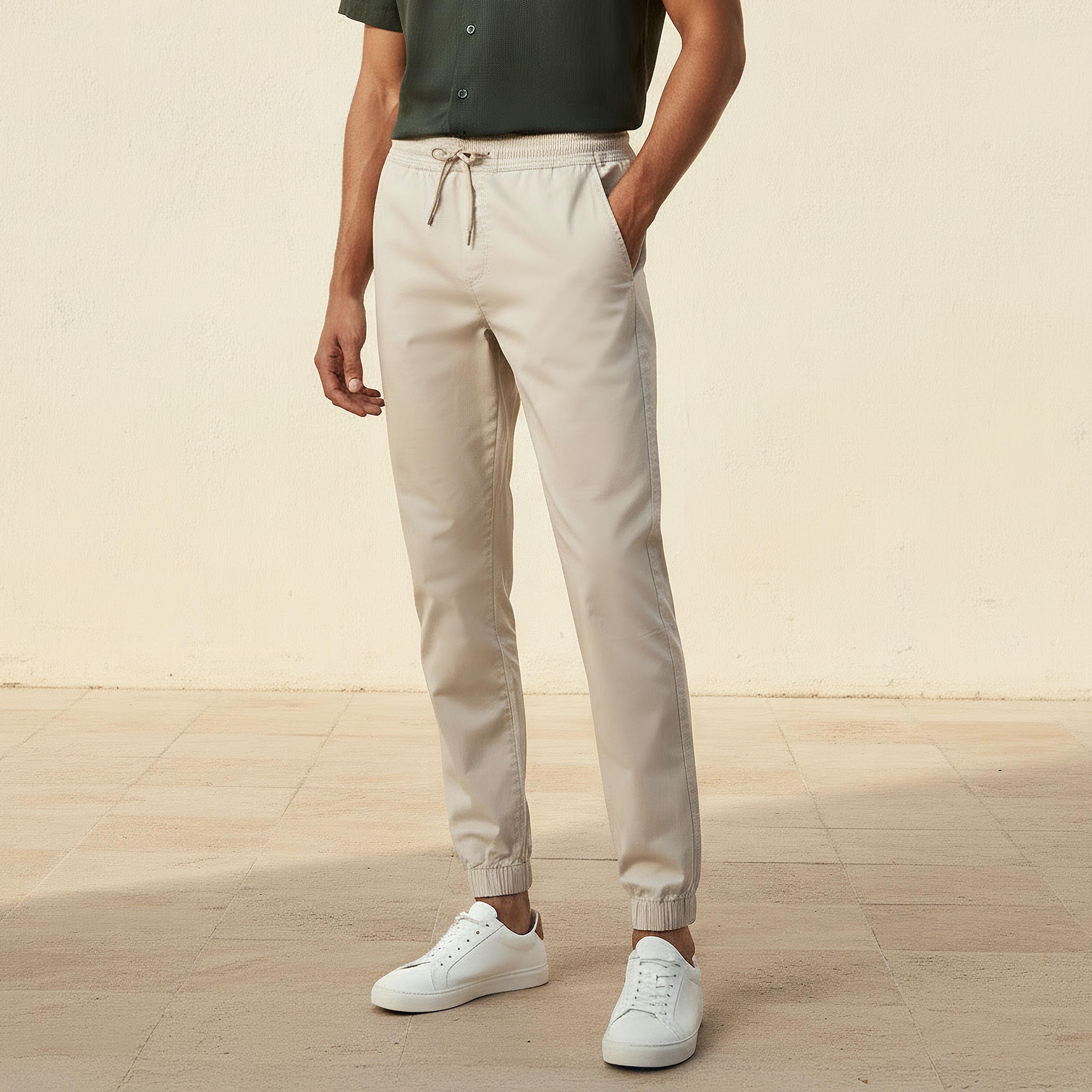 Men Slim Fit Cotton Joggers-men-clothing-bottoms-joggers-image-1
