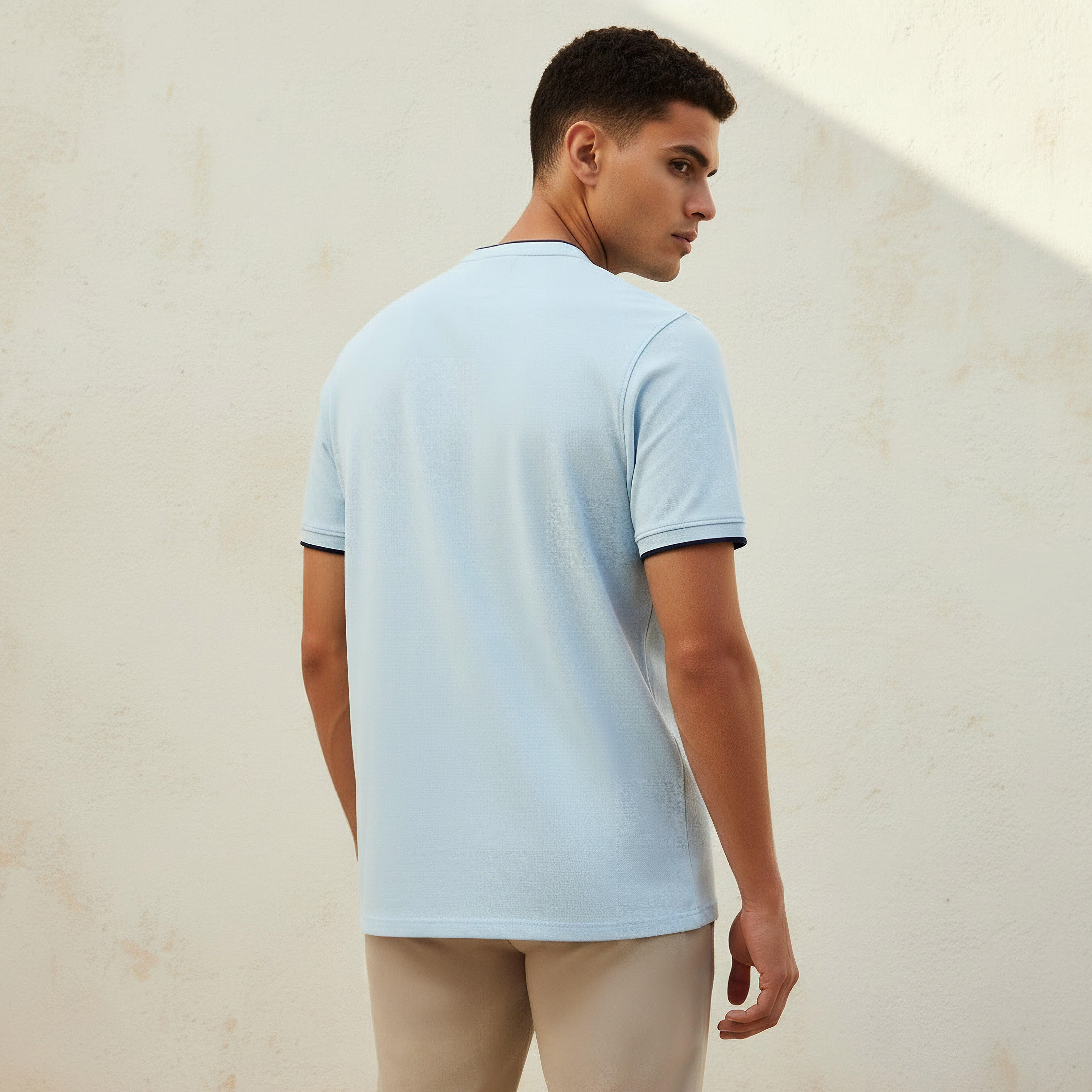 Men Short Sleeves Mandarin Collar Polo T-shirt-men-clothing-tshirtsandpolos-polos-image-3
