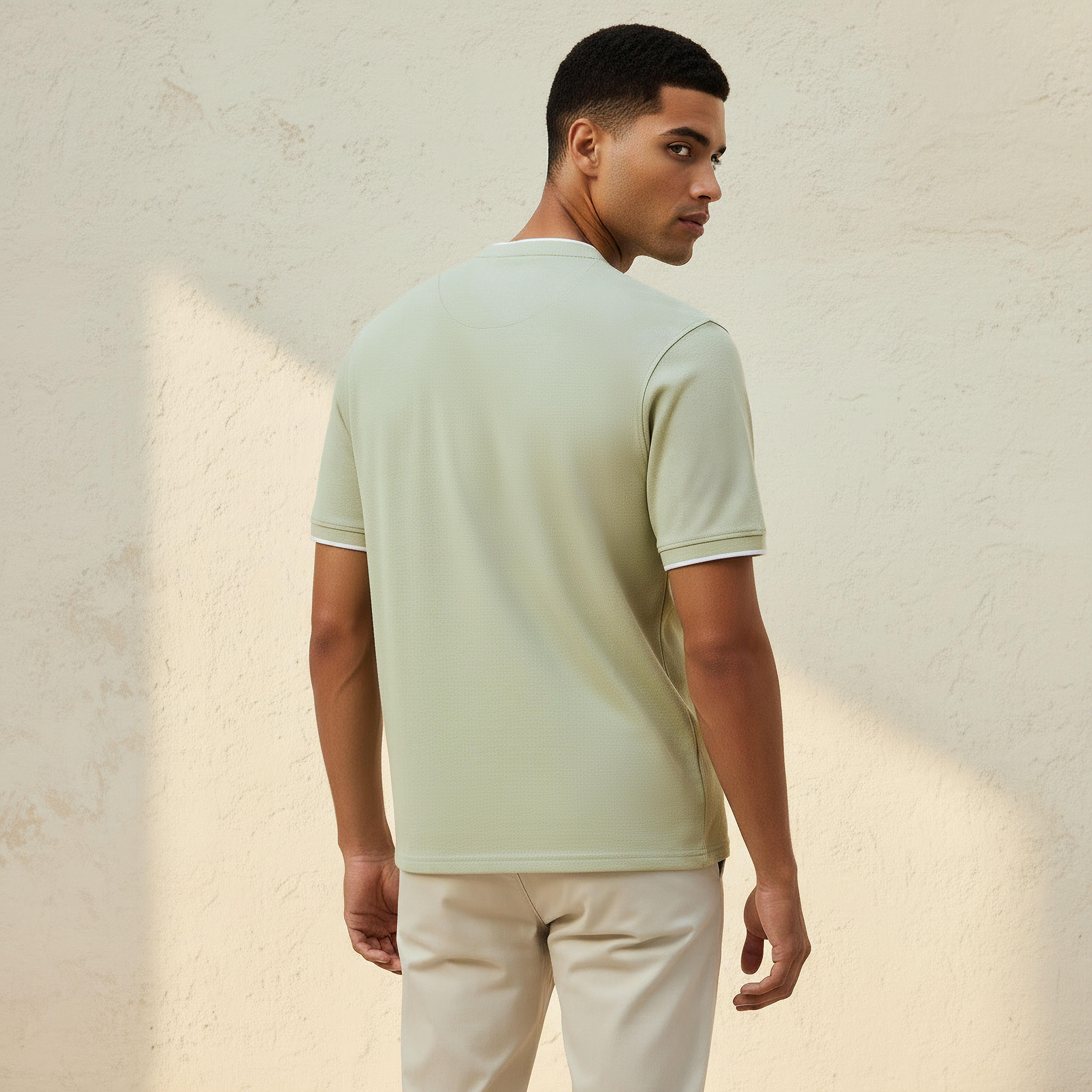 Men Short Sleeves Mandarin Collar Polo T-shirt-men-clothing-tshirtsandpolos-polos-image-3