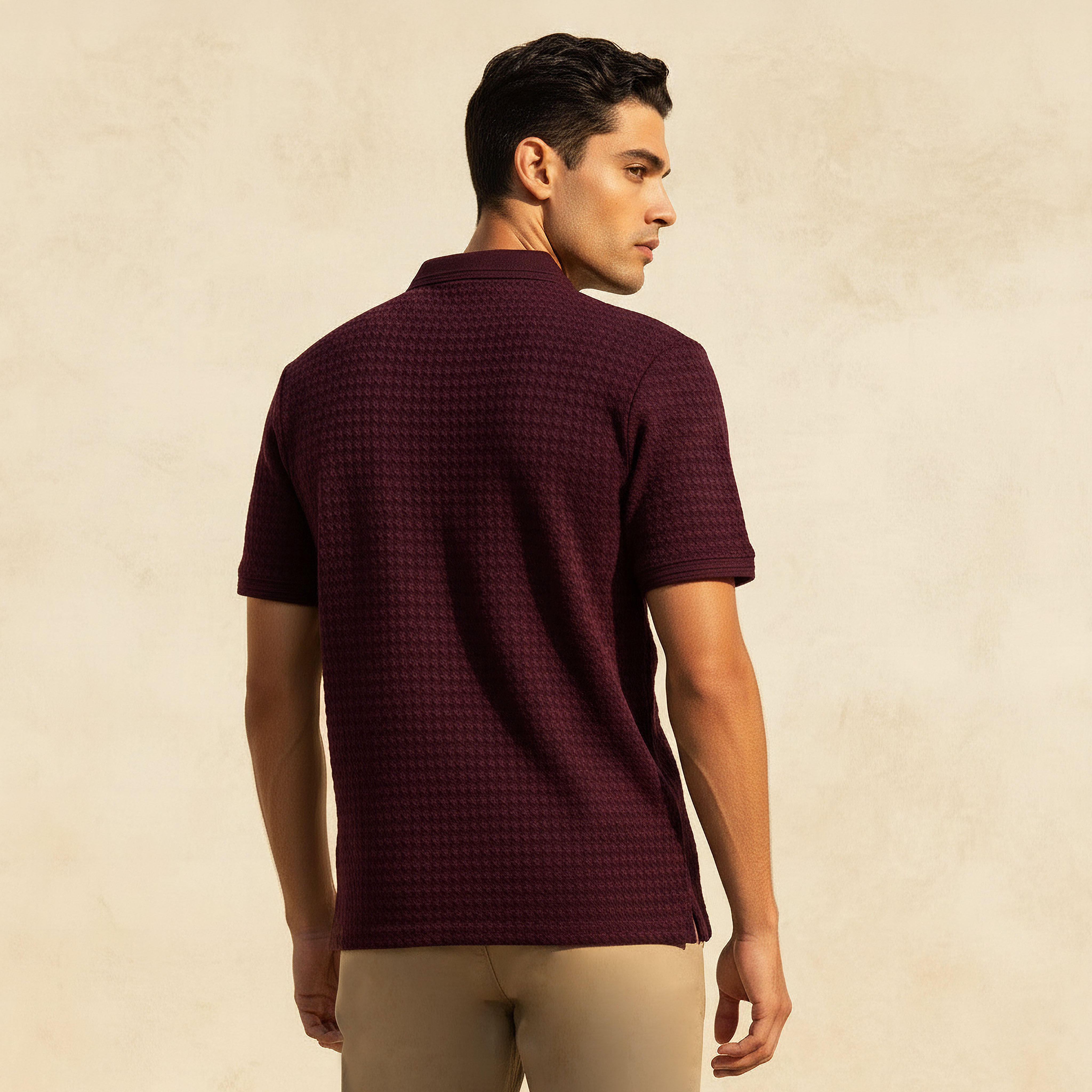 تيشيرت بولو بارز الملمس بأكمام قصيرة للرجال-men-clothing-tshirtsandpolos-polos-image-4