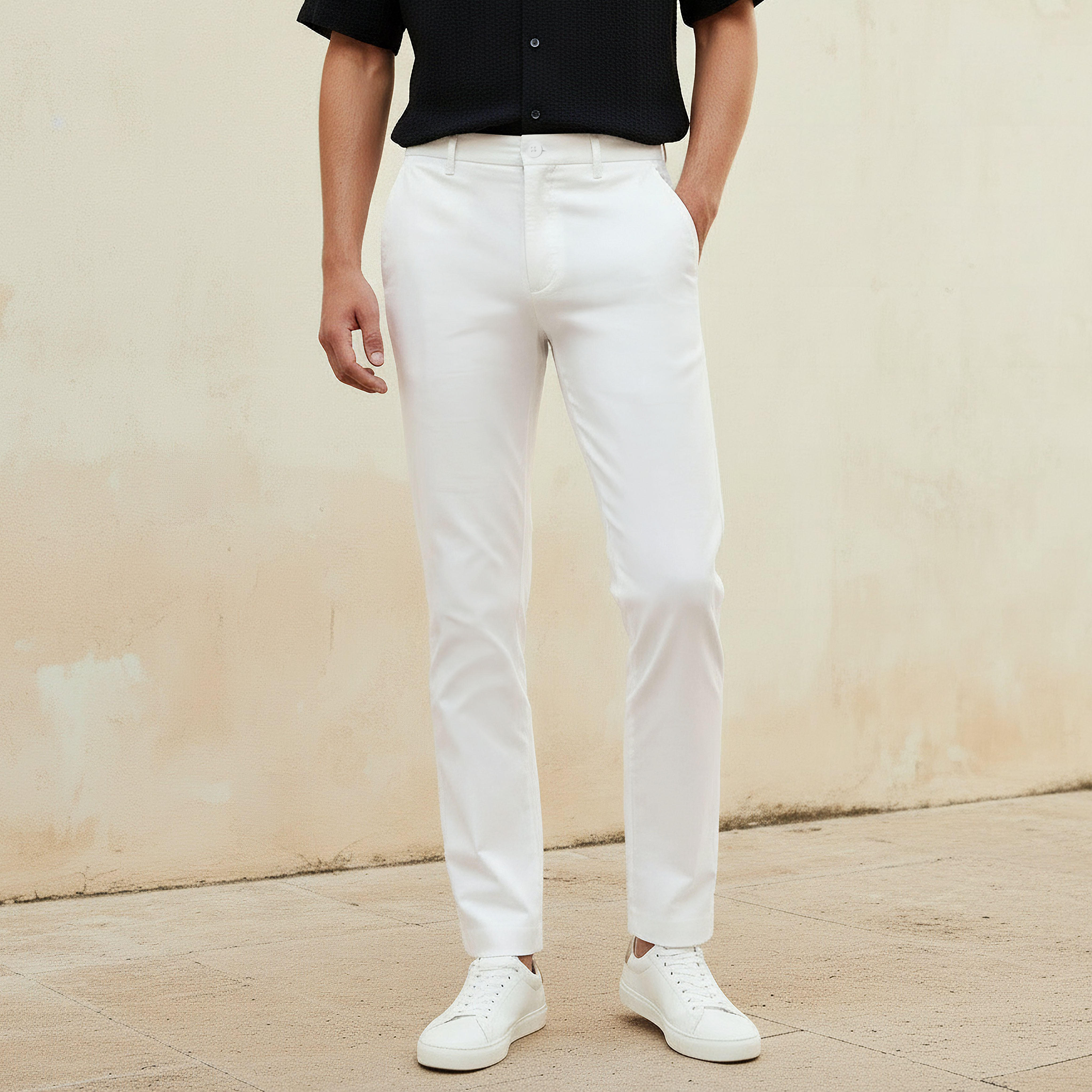 Regular Fit Flexi Waist Drill Formal Trousers-PROMO_SP_BH_BUY2FOR14_130625-image-1