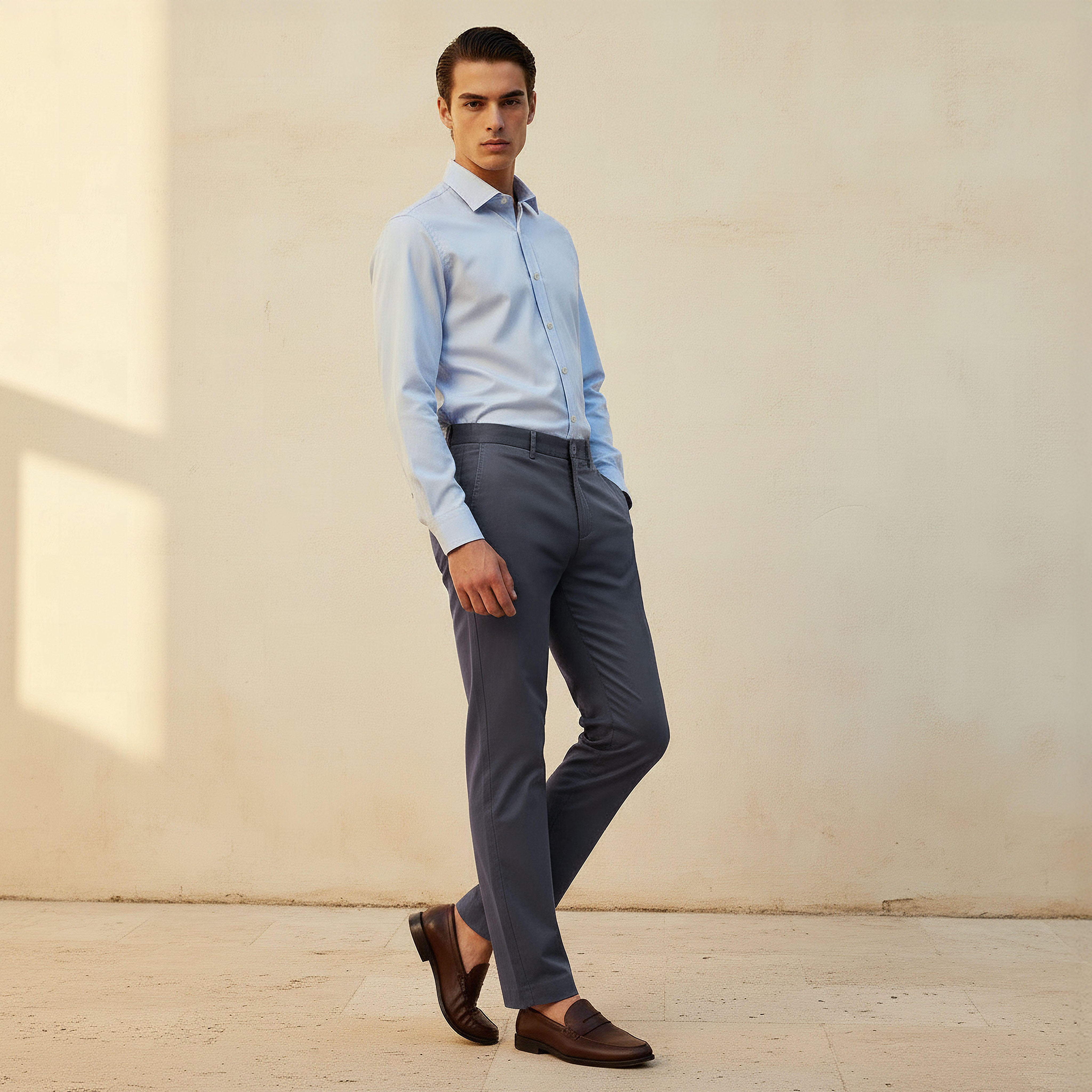 Regular Fit Flexi Waist Drill Formal Trousers-PROMO_SP_SA_2FOR149_110625-image-3