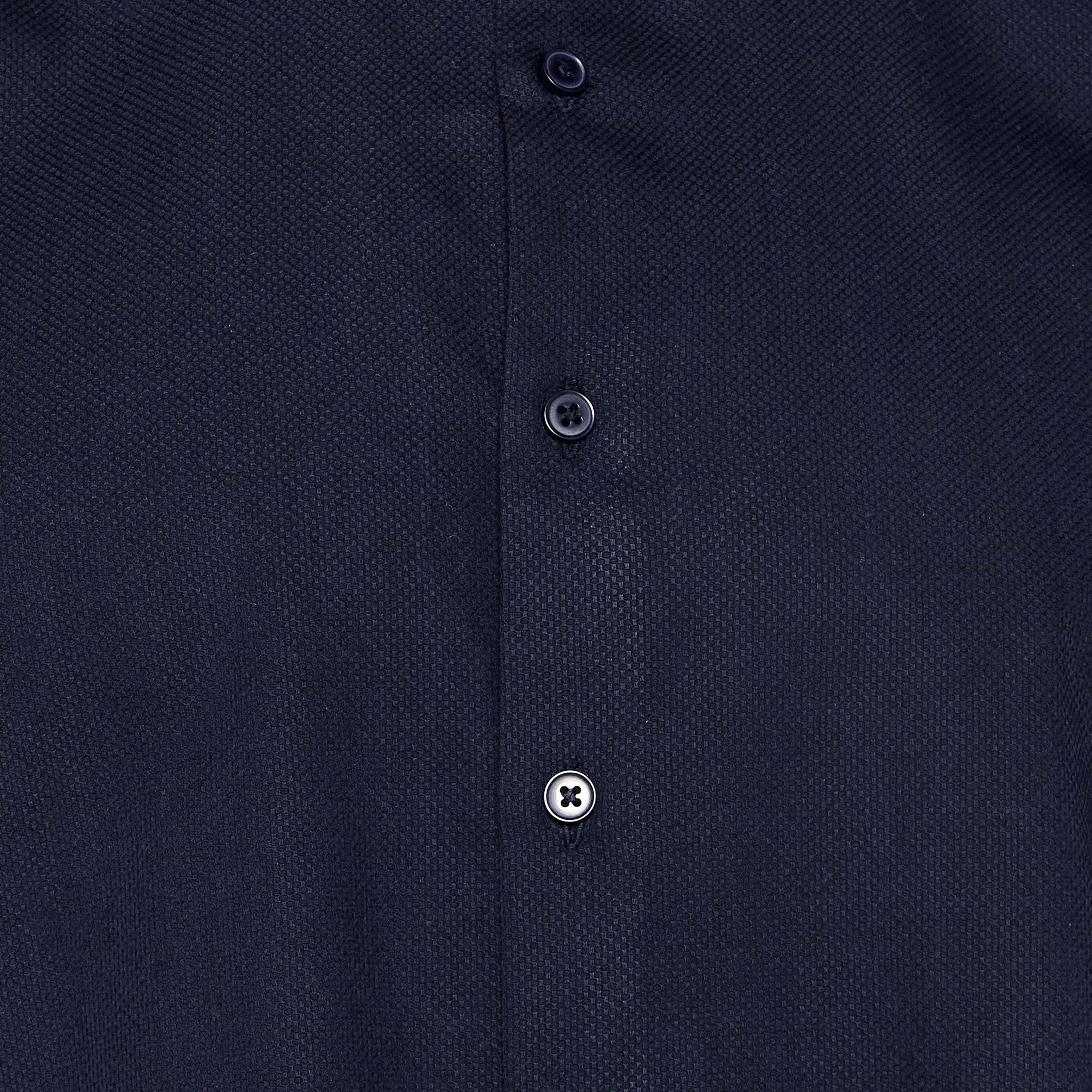 Men Regular Fit Collared Textured Long Sleeves Shirt-men-clothing-shirts-image-2