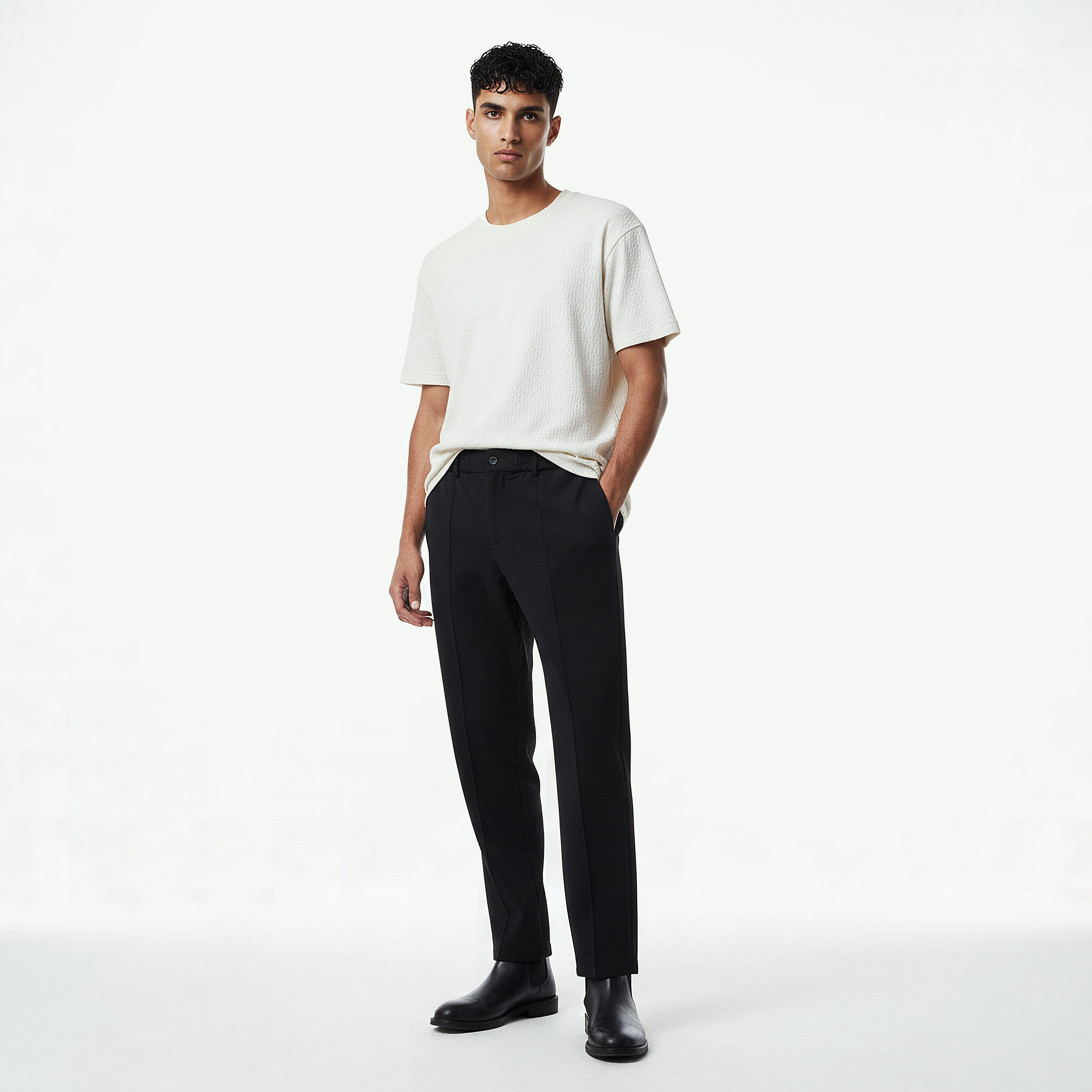 بنطلون رسمي بقصة مريحة للرجال من آيكونيك-men-clothing-bottoms-trousersandchinos-trousers-image-5