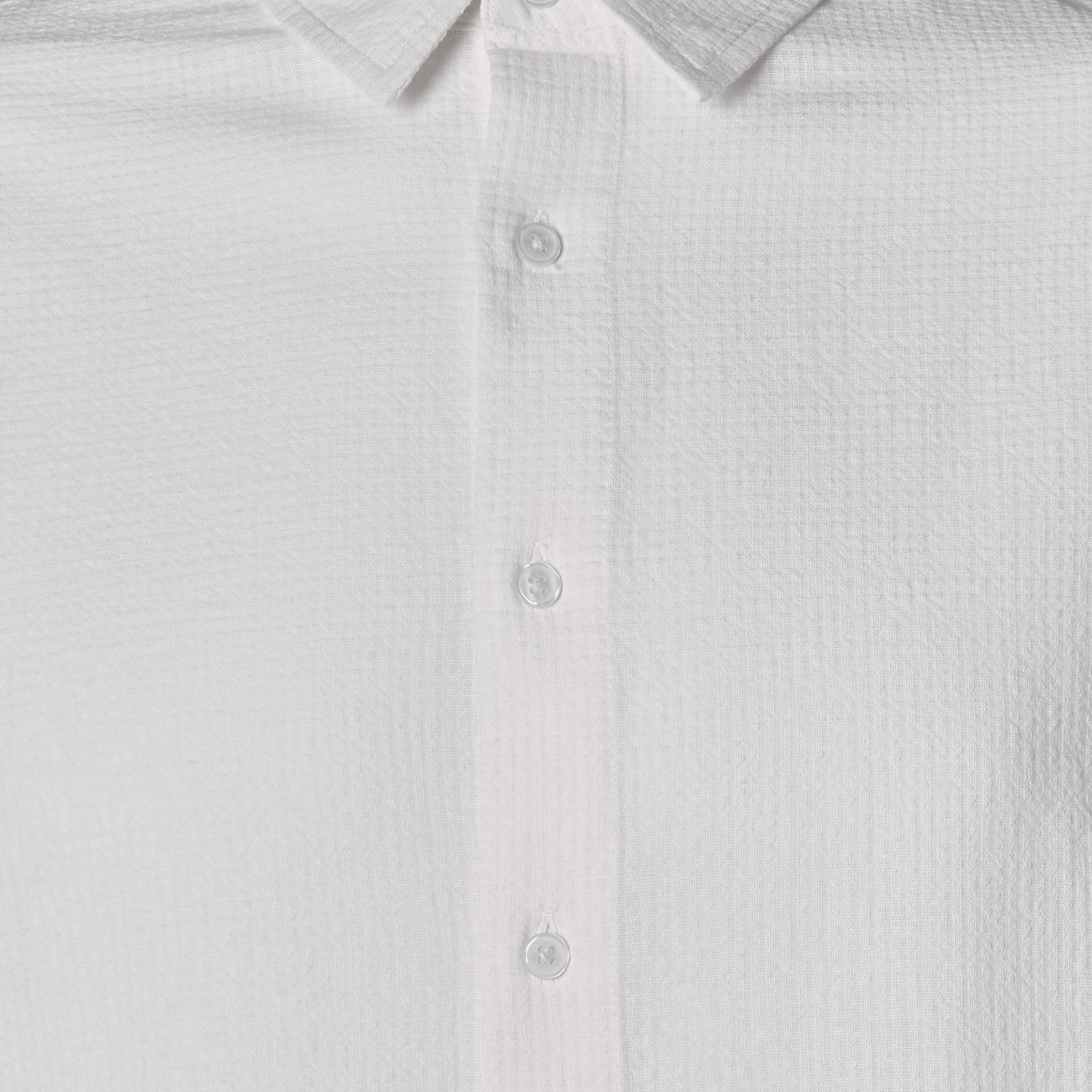 Men Regular Fit Collared Waffle Textured Long Sleeves Shirt-men-clothing-shirts-image-6