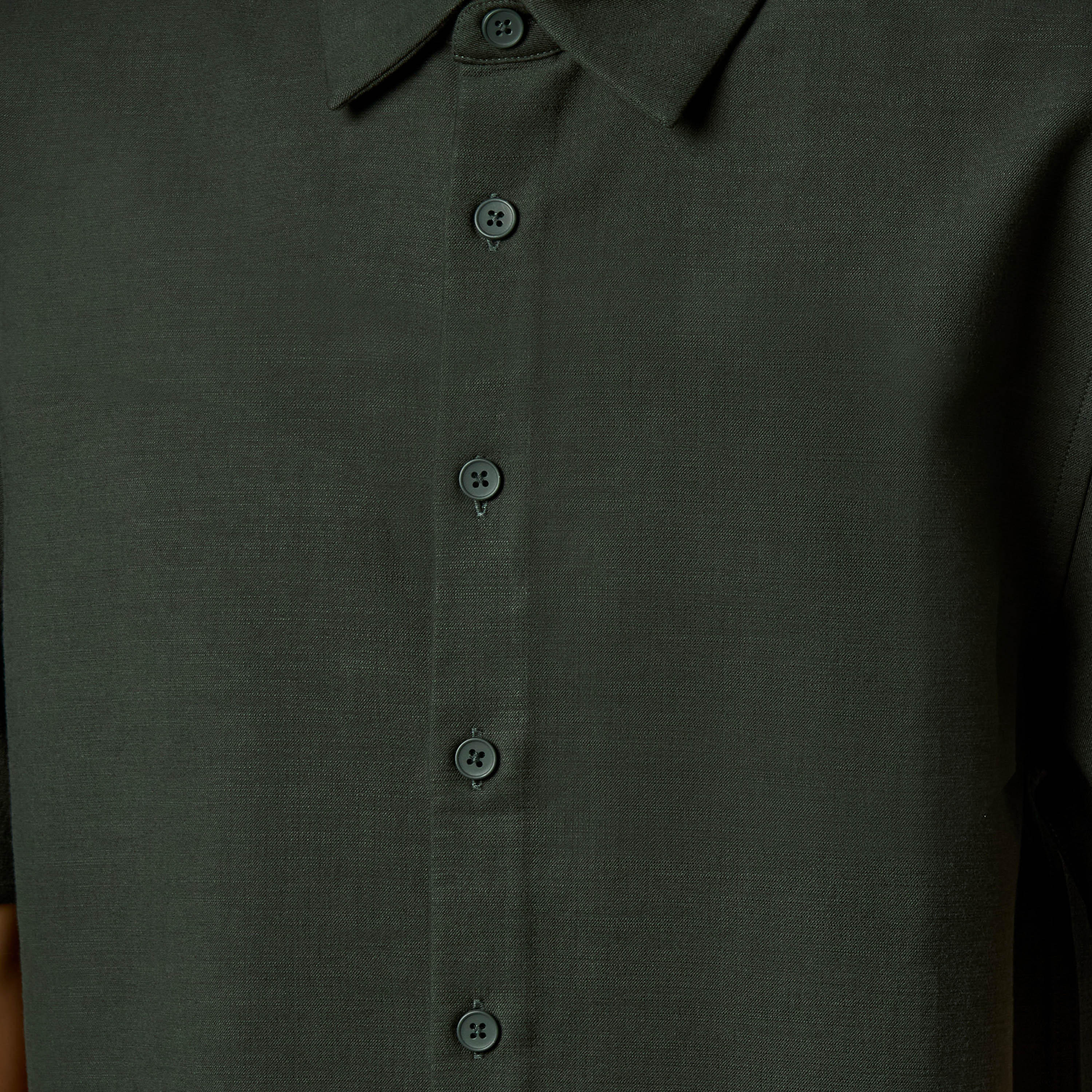 Men Regular Fit Collared Short Sleeve Shirt-men-clothing-shirts-image-2