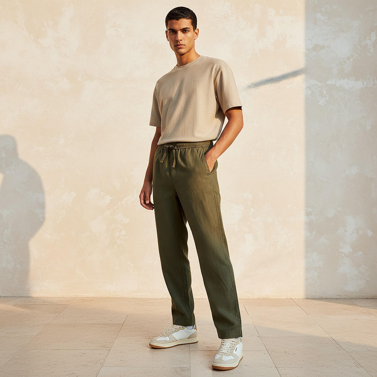 Men Regular Fit Twill Trousers-men-clothing-bottoms-trousersandchinos-trousers-image-3