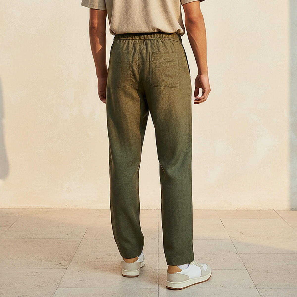 Men Regular Fit Twill Trousers-men-clothing-bottoms-trousersandchinos-trousers-image-4