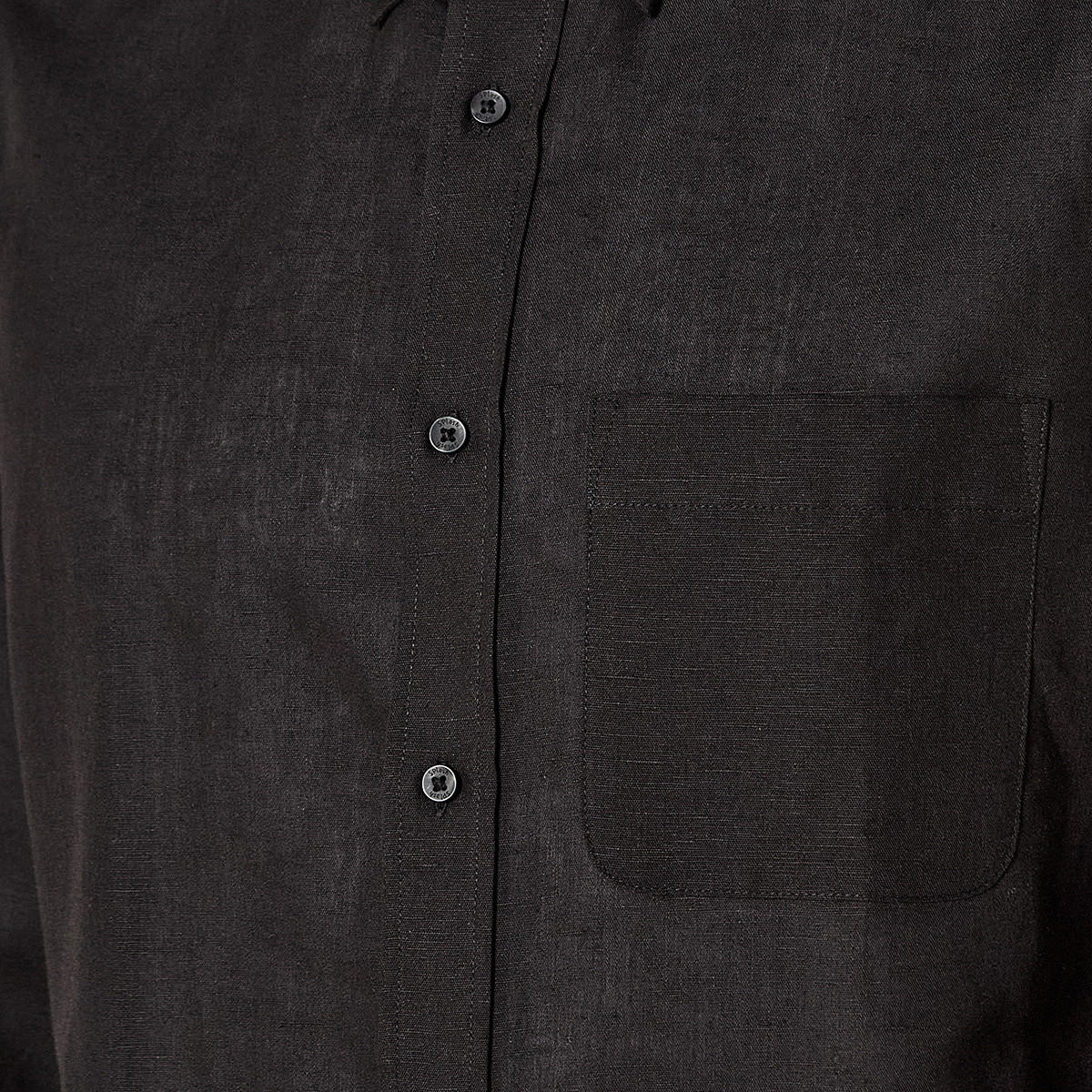 Men Regular Fit Collared Button-Down Long Sleeves Linen Blend Shirt-men-clothing-shirts-image-2