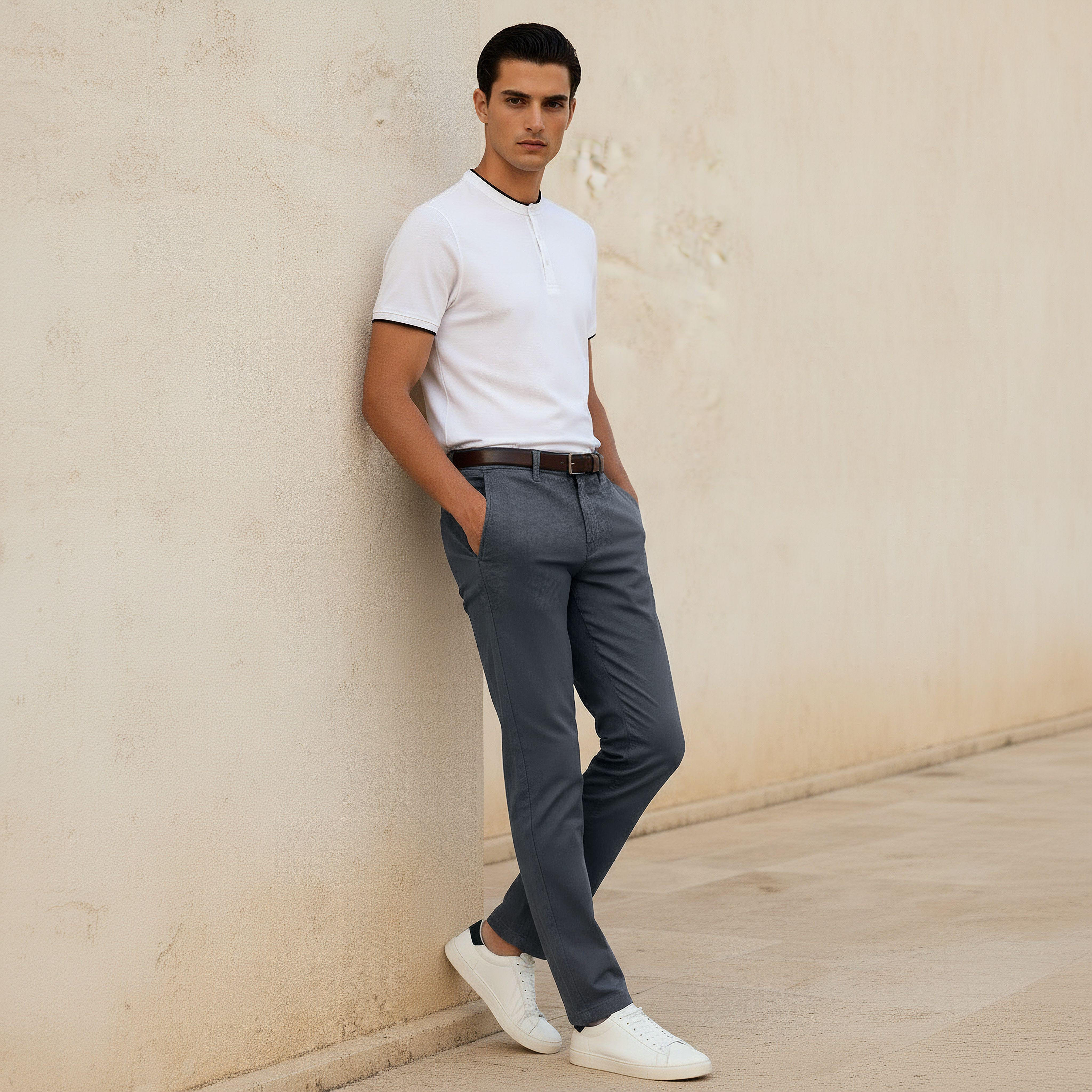بنطلون تشينو بحزام وقصة سليم للرجال-men-clothing-bottoms-trousersandchinos-chinos-image-2