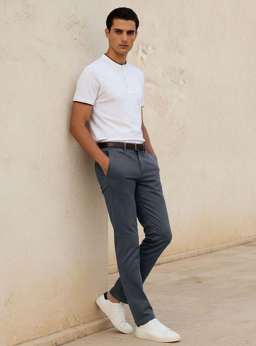 بنطلون تشينو بحزام وقصة سليم للرجال-men-clothing-bottoms-trousersandchinos-chinos-image-2