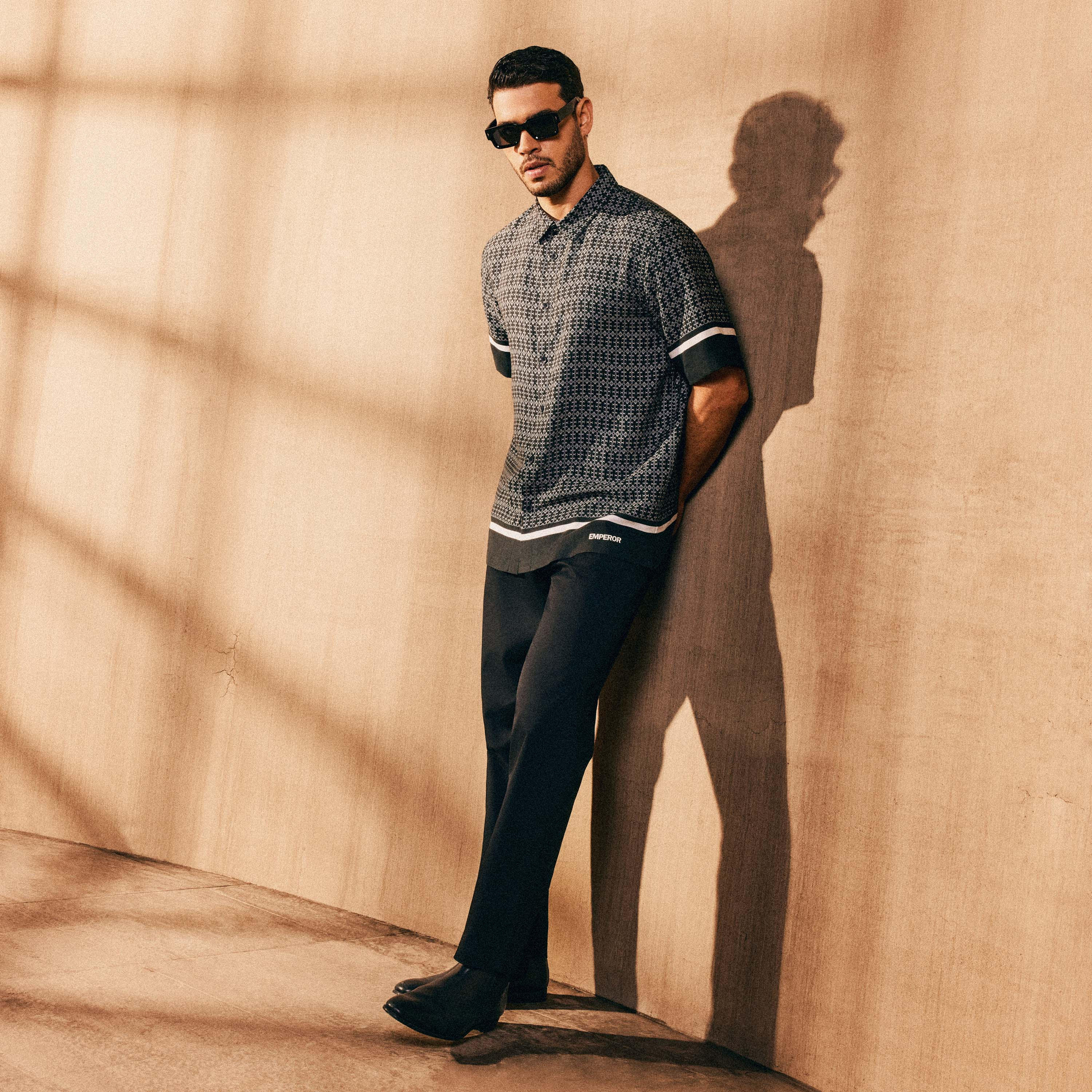 Emperor Men Regular Fit Collared Printed Short Sleeve Shirt-men-clothing-shirts-image-5