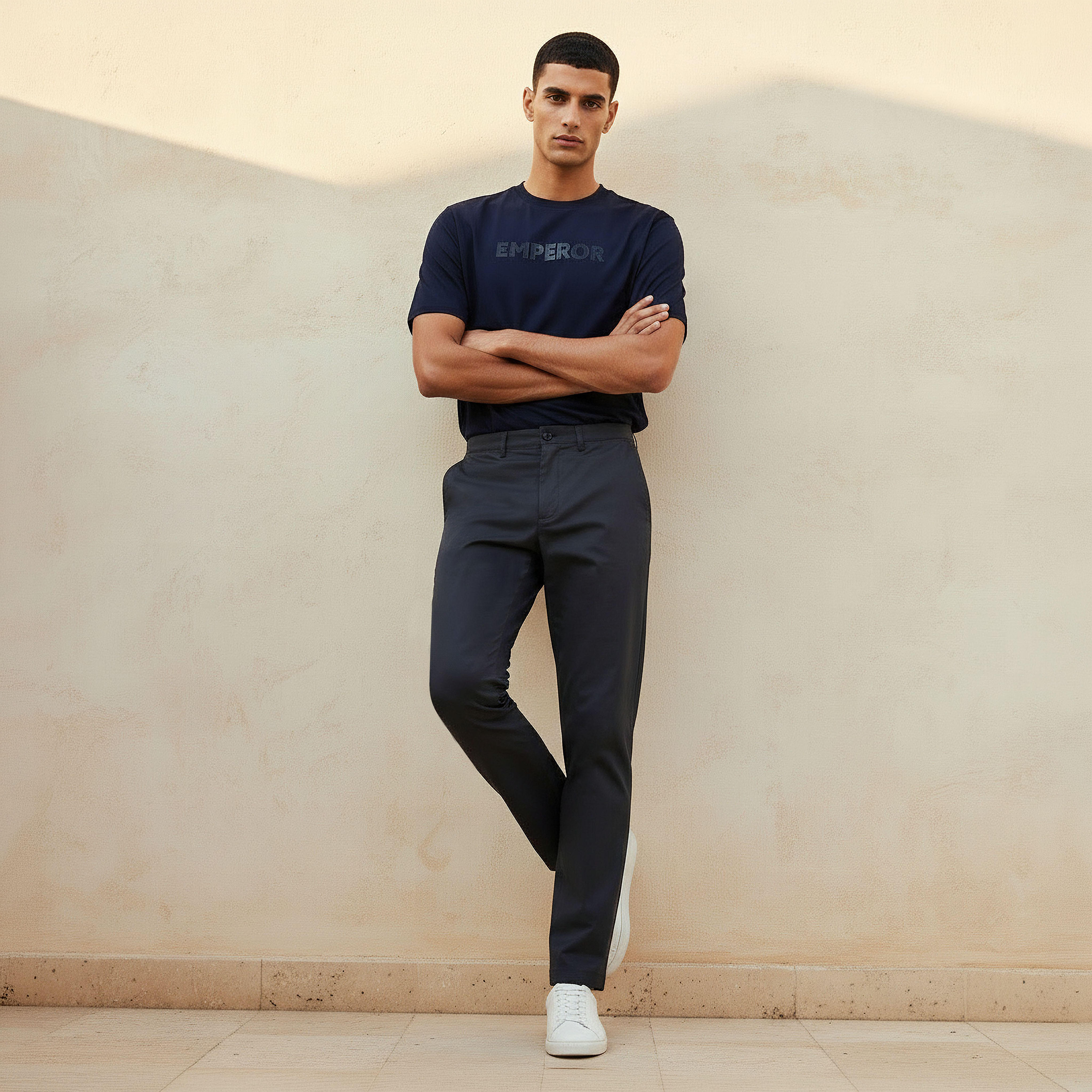 Emperor Men Regular Fit Twill Trousers-men-clothing-bottoms-trousersandchinos-trousers-image-3