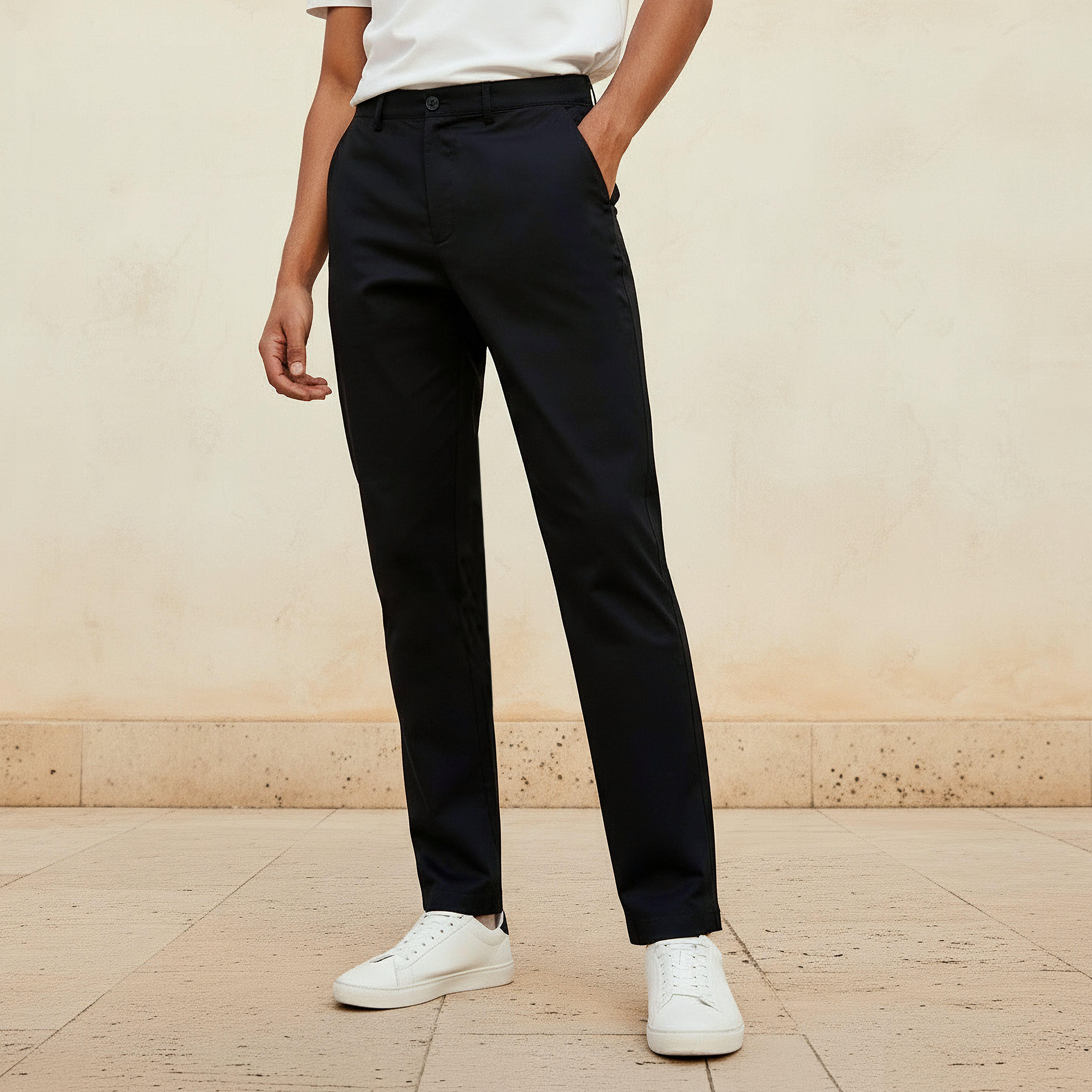 Emperor Men Regular Fit Twill Trousers-men-clothing-bottoms-trousersandchinos-trousers-image-1