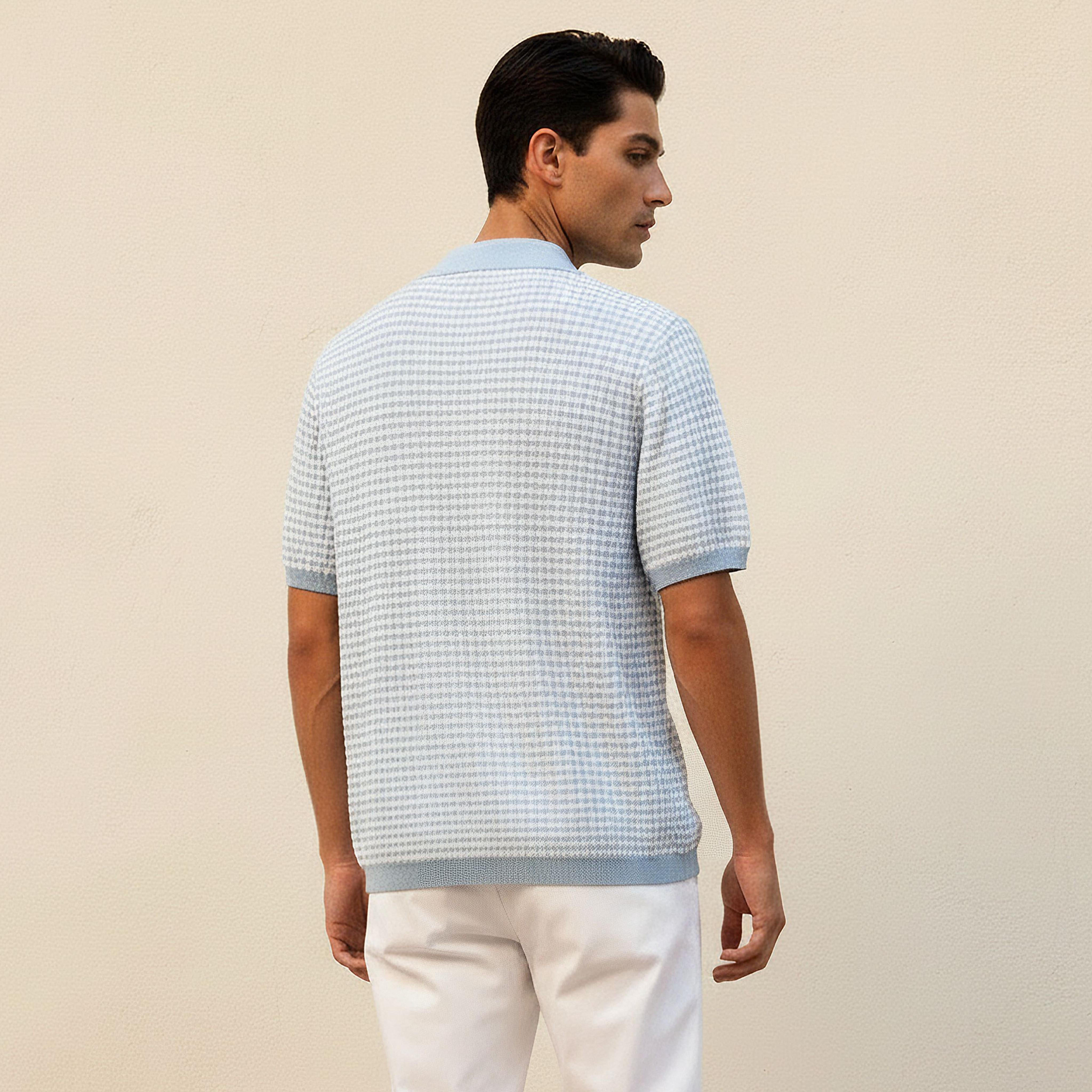 Emperor Men Short Sleeves Textured Polo T-shirt-men-clothing-tshirtsandpolos-polos-image-4