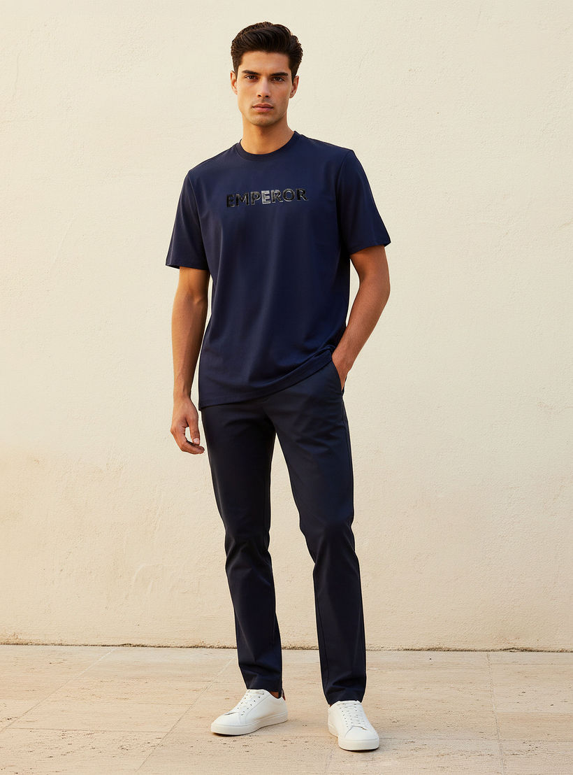 تيشيرت بأكمام قصيرة ورقبة ضيقة وقصة عادية من إمبيرور-men-clothing-tshirtsandpolos-tshirts-image-2