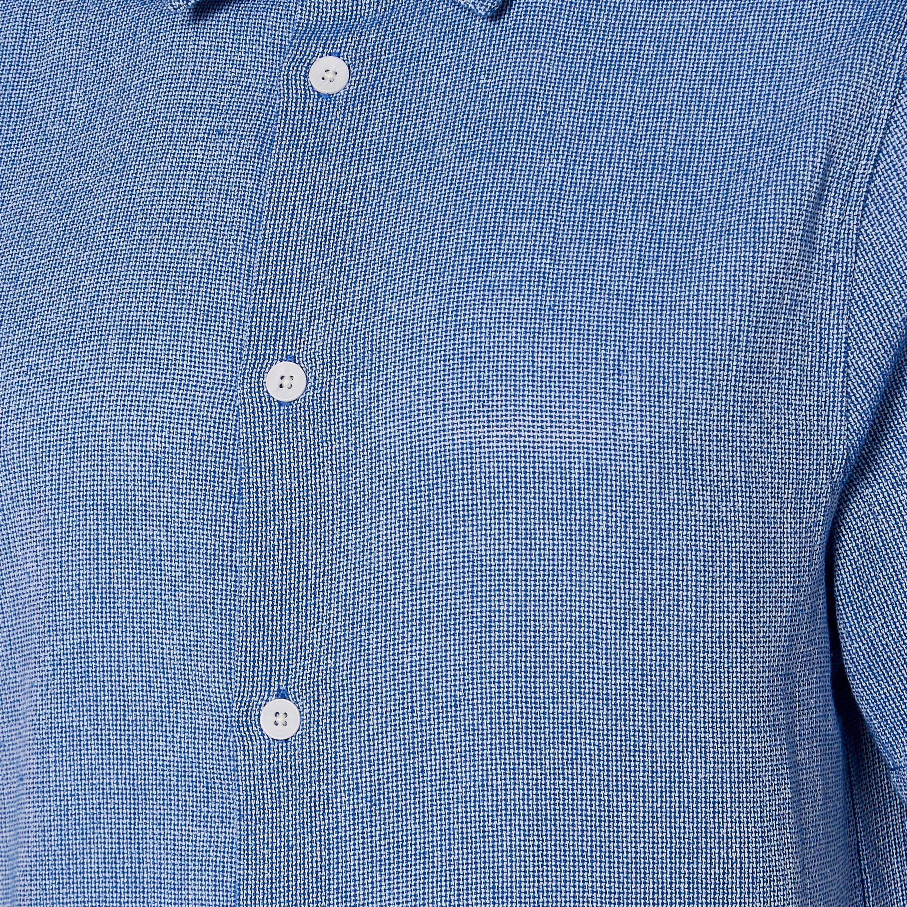 Men Regular Fit Collared Textured Short Sleeve Shirt-men-clothing-shirts-image-11
