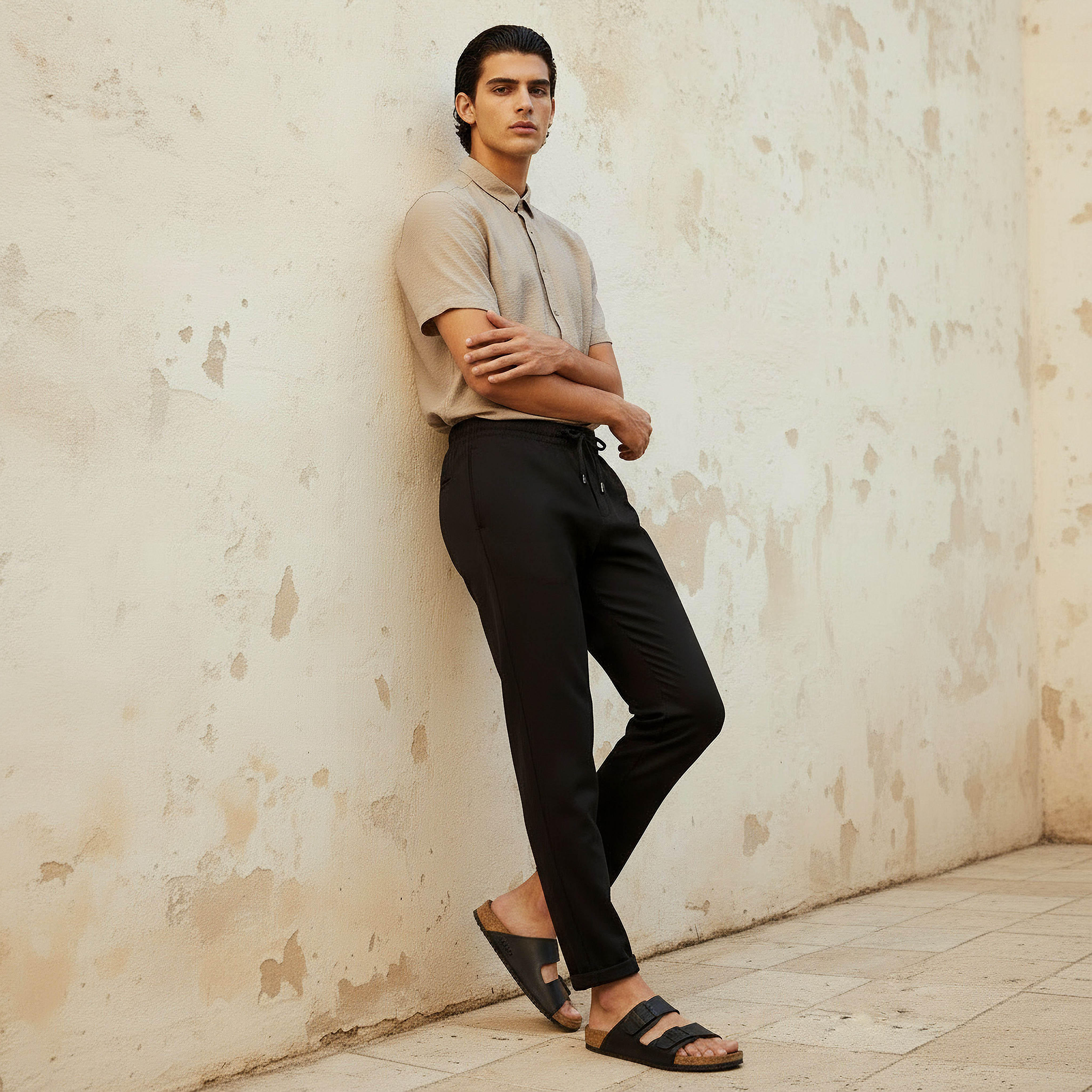 بنطلون رجالي بقصة عادية-men-clothing-bottoms-trousersandchinos-trousers-image-2