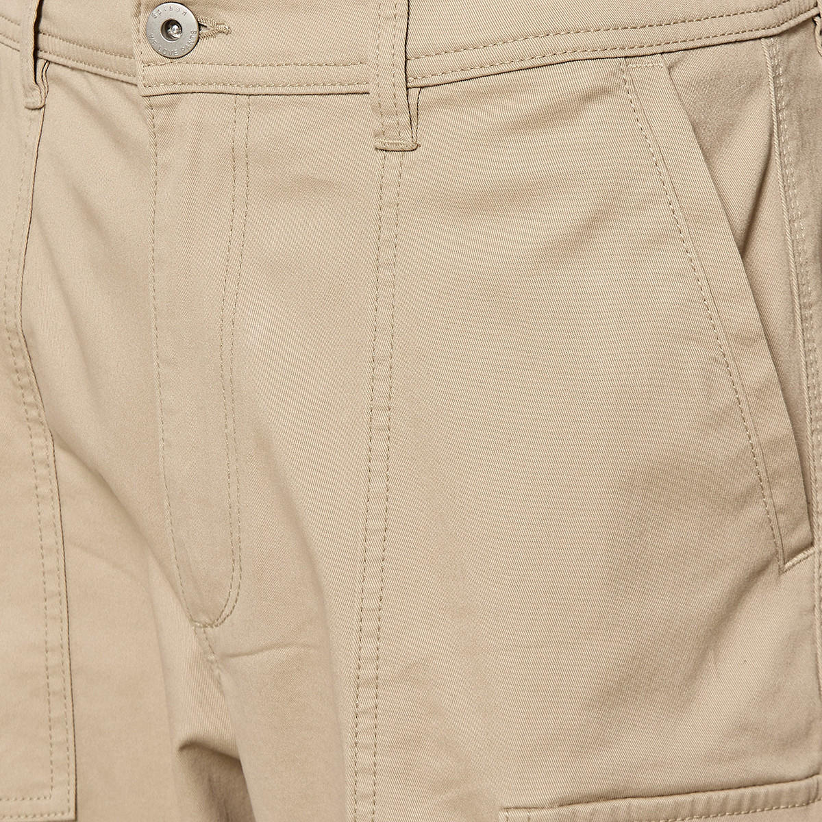 Men Regular Fit Twill Cargo Trousers-men-clothing-bottoms-trousersandchinos-trousers-image-2