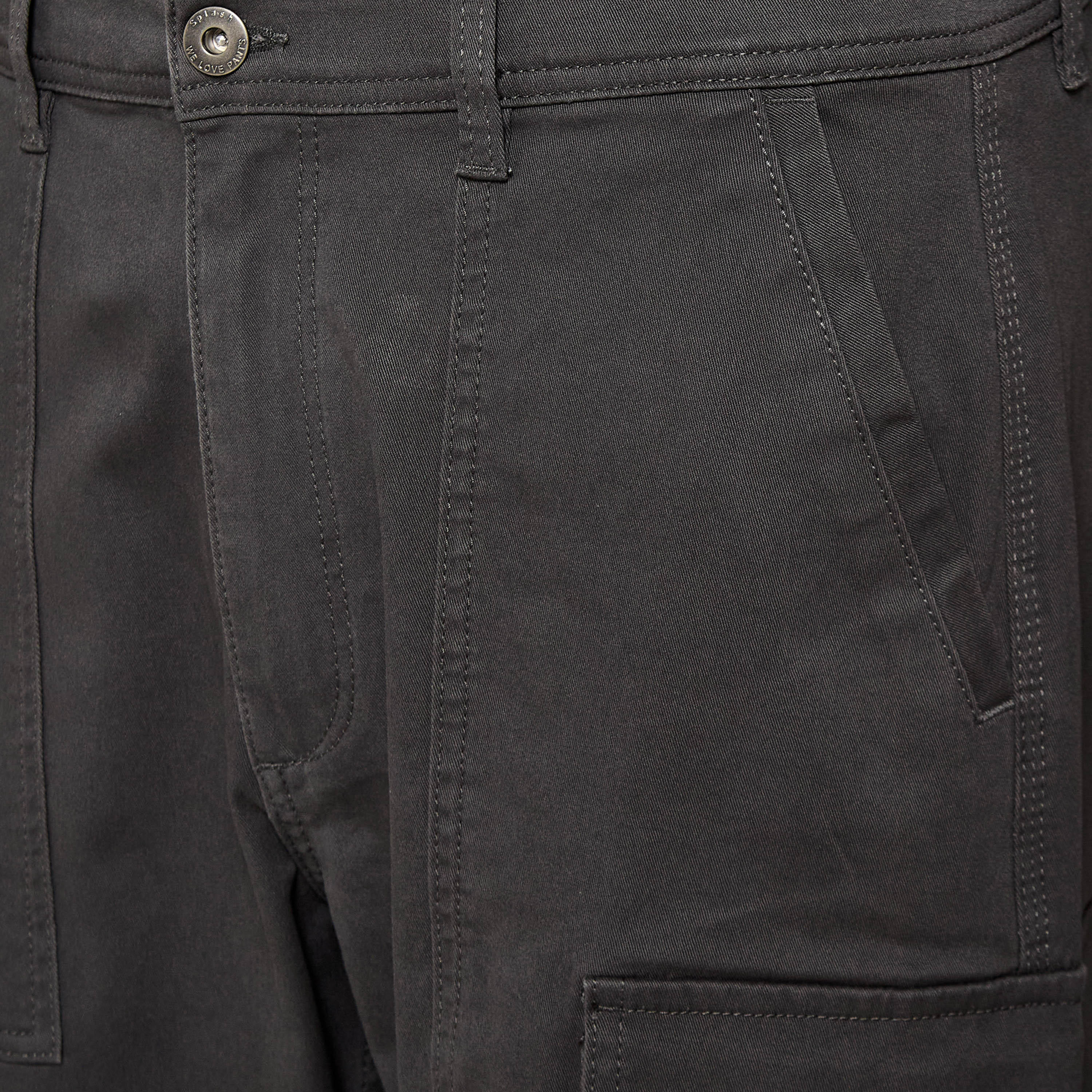 Men Regular Fit Twill Cargo Trousers-men-clothing-bottoms-trousersandchinos-trousers-image-2