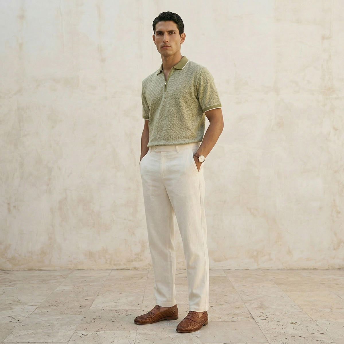 Men Short Sleeve Textured Polo T-shirt-PROMO_SP_BH_RGCC_BUY2FOR11_040325-image-3