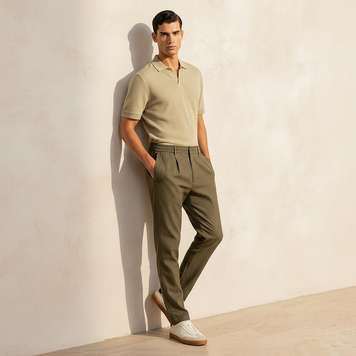 بنطلون من مزيج الكتان بقصّة عادية للرجال-men-clothing-bottoms-trousersandchinos-trousers-image-3
