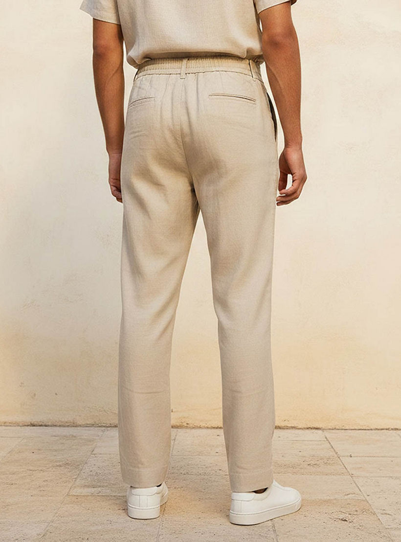 Men Regular Fit Linen Blend Trousers-men-clothing-bottoms-trousersandchinos-trousers-image-4