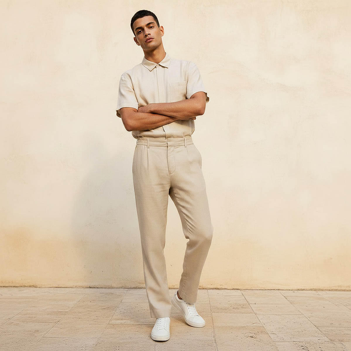 Men Regular Fit Linen Blend Trousers-men-clothing-bottoms-trousersandchinos-trousers-image-5