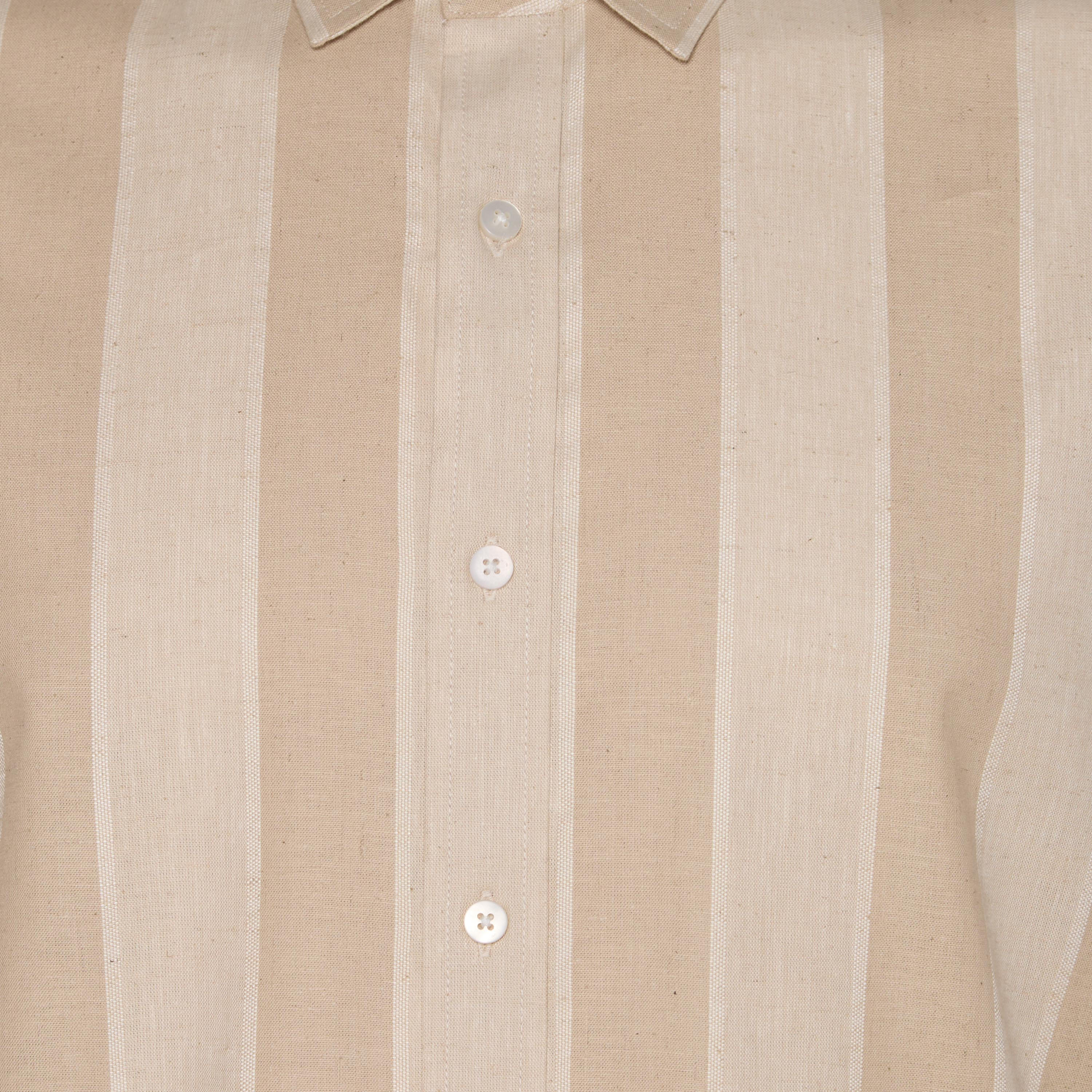 Men Regular Fit Collared Striped Short Sleeve Shirt-men-clothing-shirts-image-2
