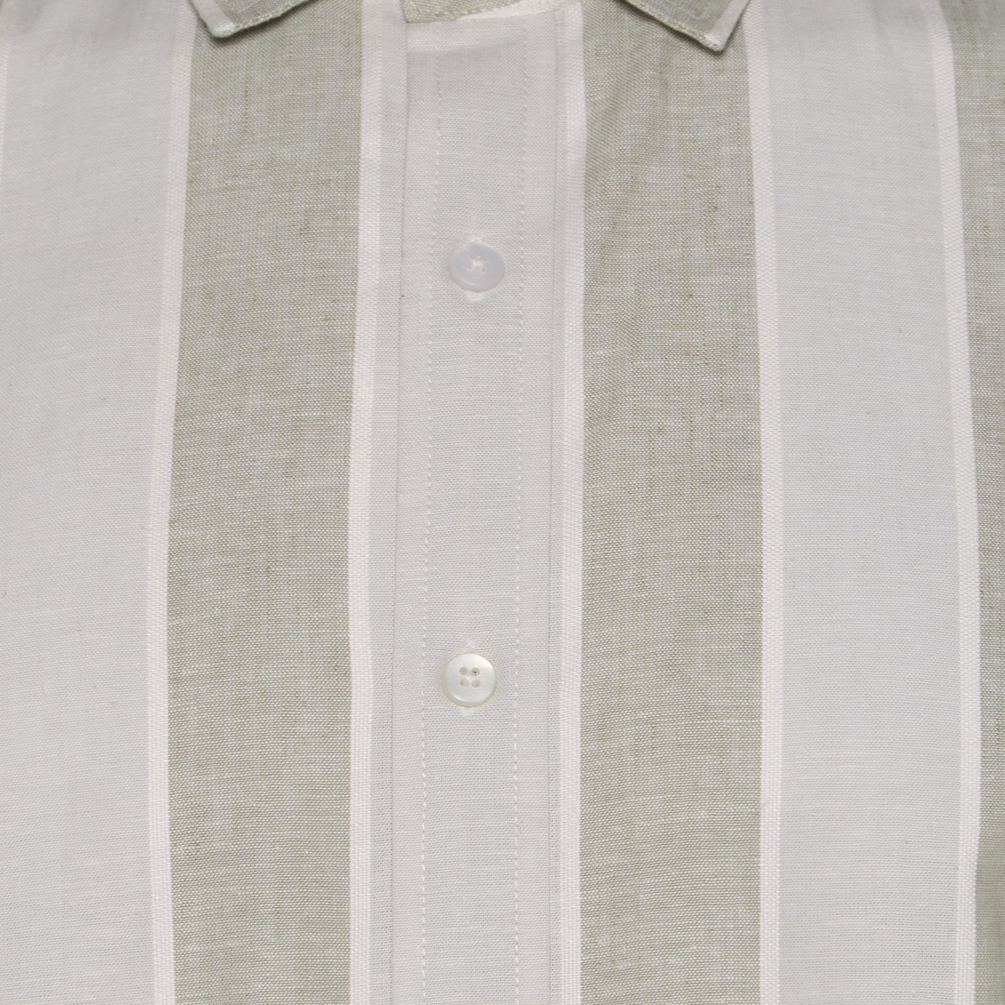 قميص رجالي مخطط بياقة وقصة عادية وأكمام قصيرة-men-clothing-shirts-image-2