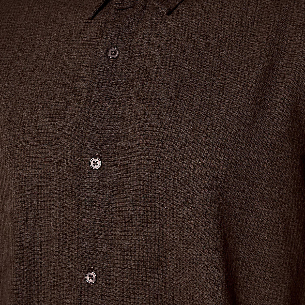 Men Regular Fit Collared Textured Short Sleeves Shirt-men-clothing-shirts-image-2