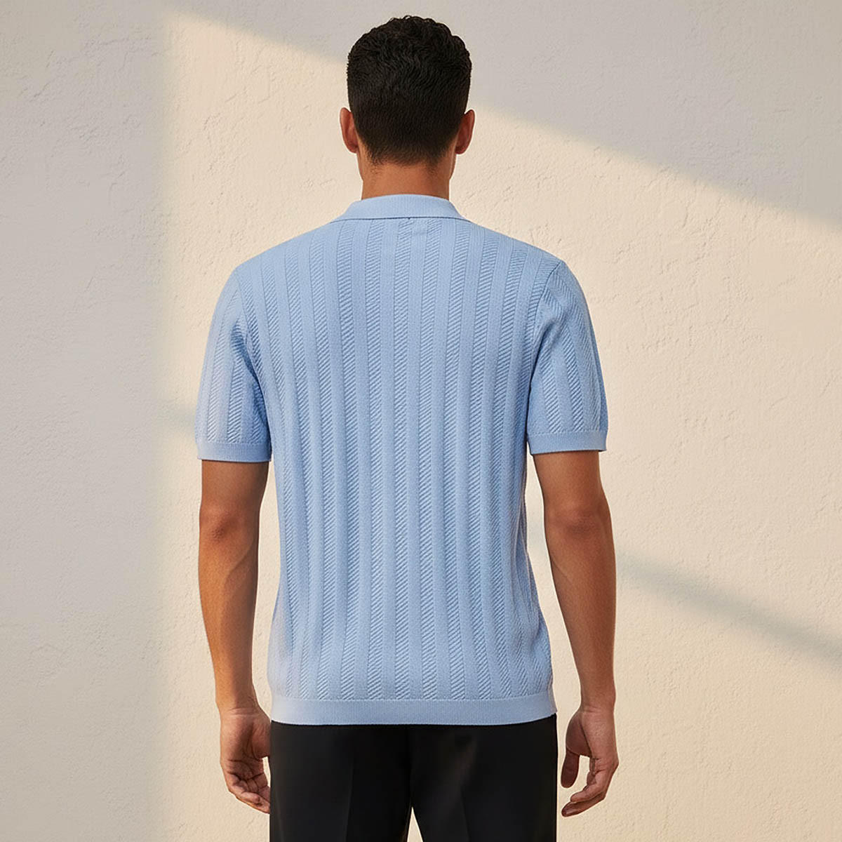 تيشيرت بولو رجالي بارز الملمس بأكمام قصيرة-men-clothing-tshirtsandpolos-polos-image-4