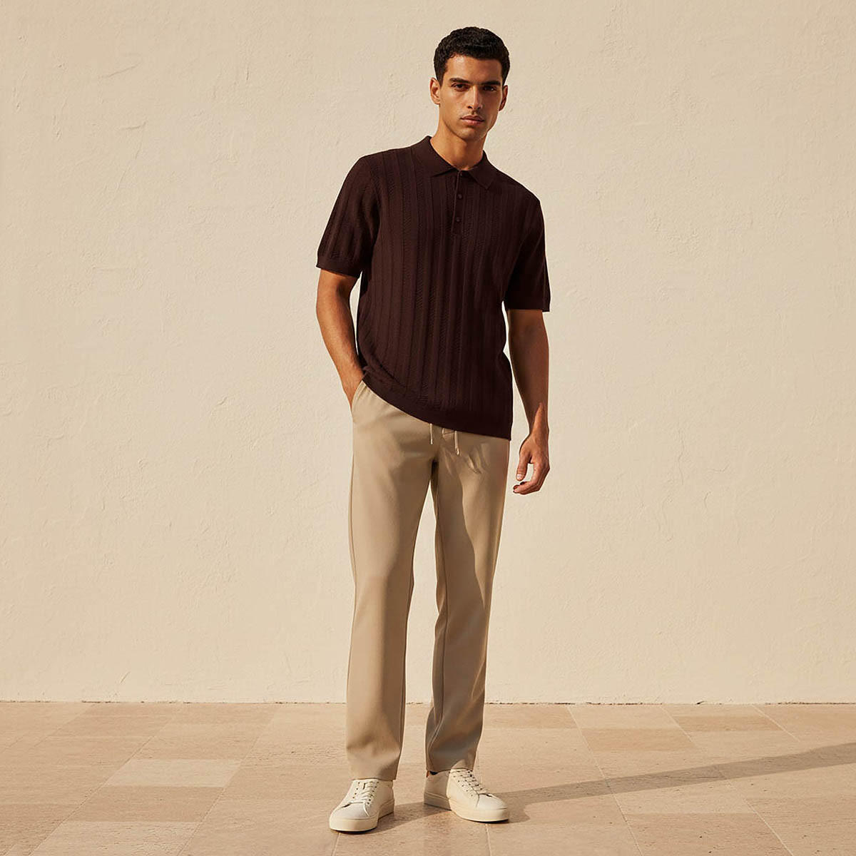 تيشيرت بولو رجالي بارز الملمس بأكمام قصيرة-men-clothing-tshirtsandpolos-polos-image-3