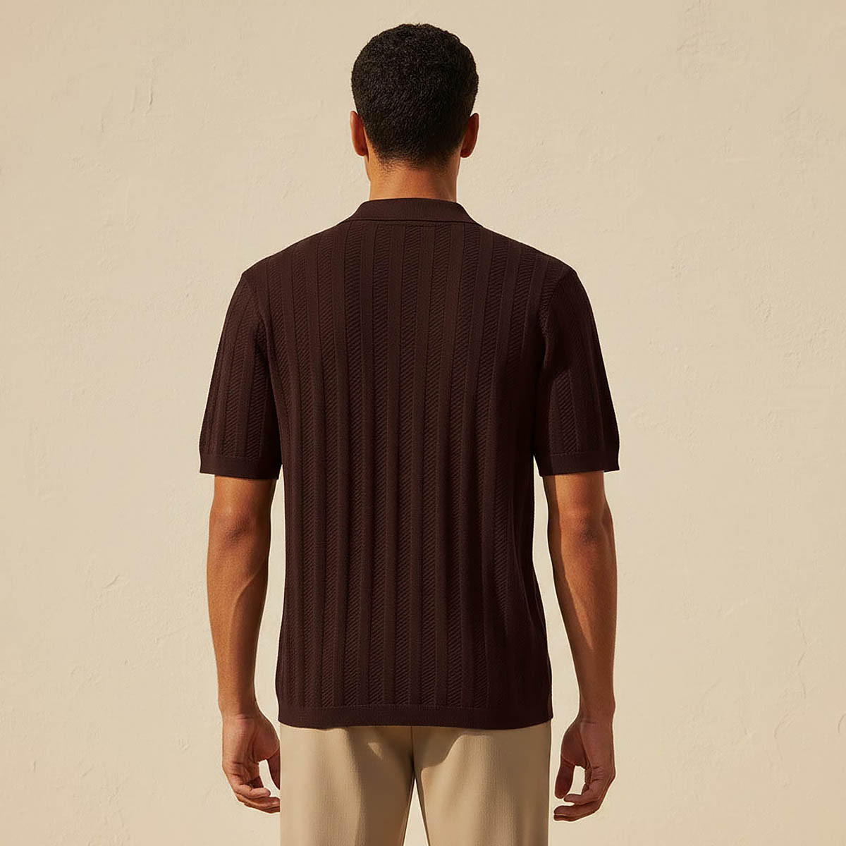 تيشيرت بولو رجالي بارز الملمس بأكمام قصيرة-men-clothing-tshirtsandpolos-polos-image-4