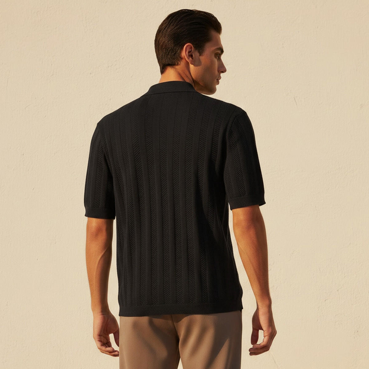 تيشيرت بولو رجالي بارز الملمس بأكمام قصيرة-men-clothing-tshirtsandpolos-polos-image-4