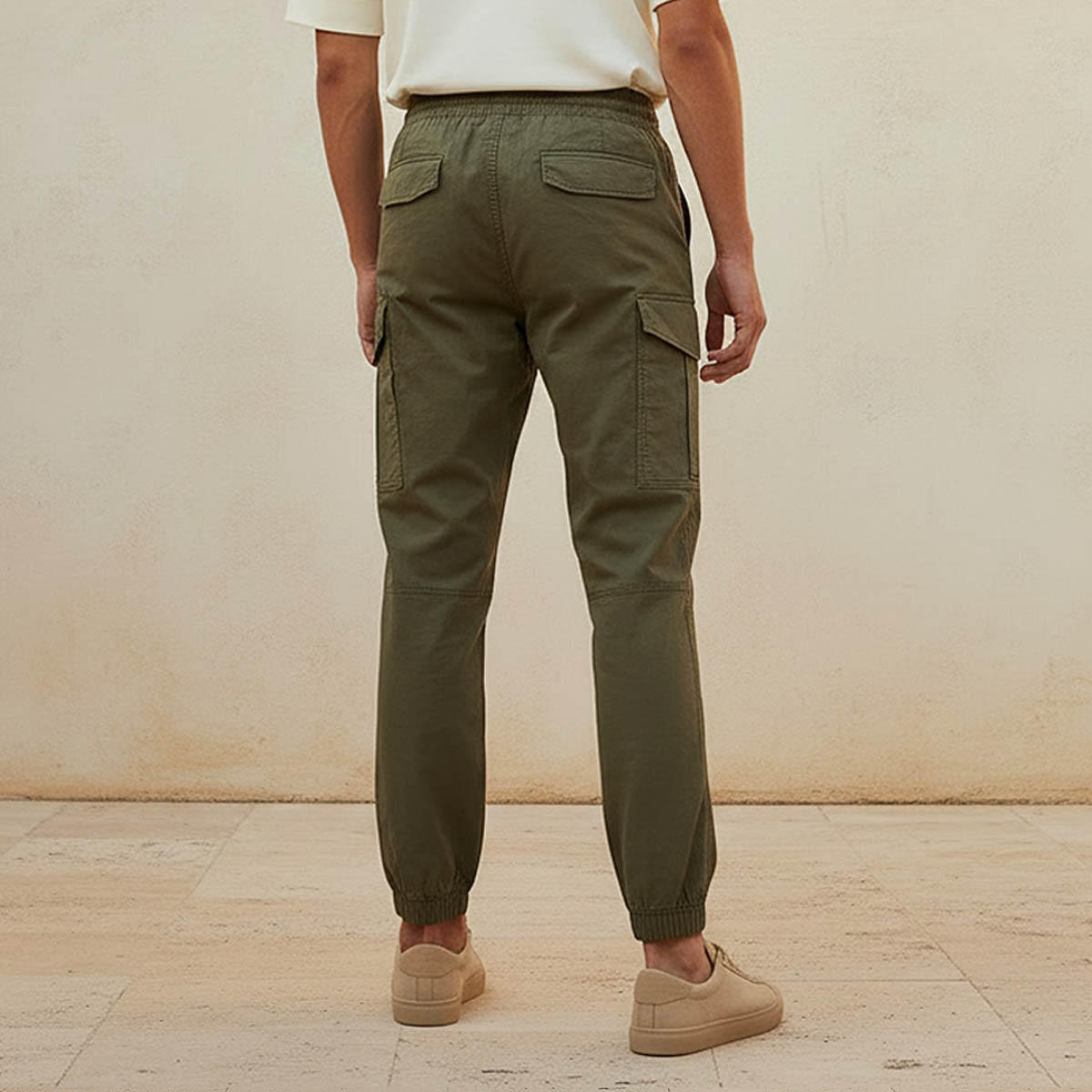 Men Baggy Fit Cargo Joggers with Drawstring Closure-men-clothing-bottoms-joggers-image-4