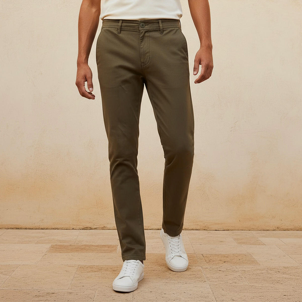 Men Slim Fit Chinos with Pockets-men-clothing-bottoms-trousersandchinos-chinos-image-1