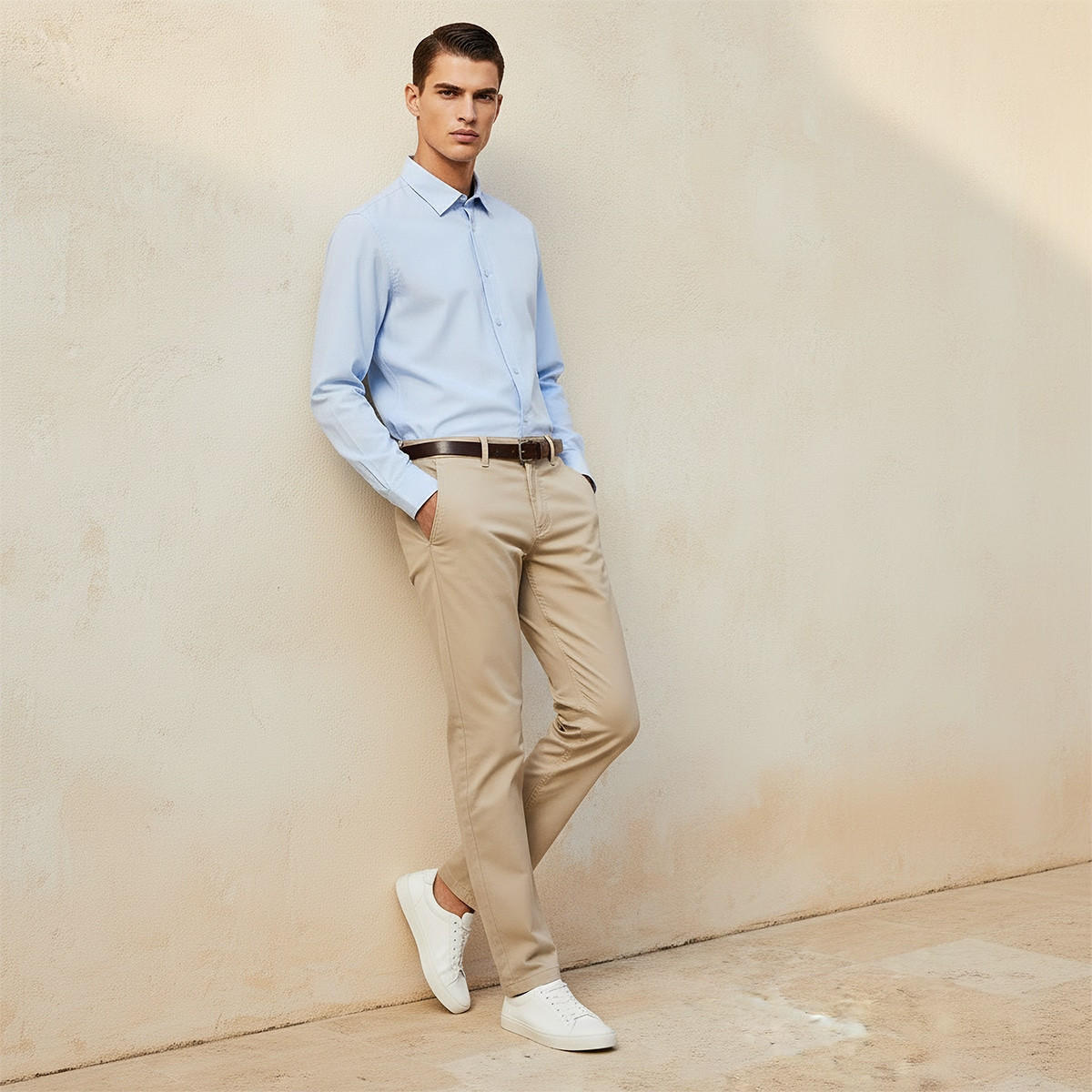 Splash Smart Slim Fit Belted Cotton Chinos-men-clothing-bottoms-trousersandchinos-chinos-image-3
