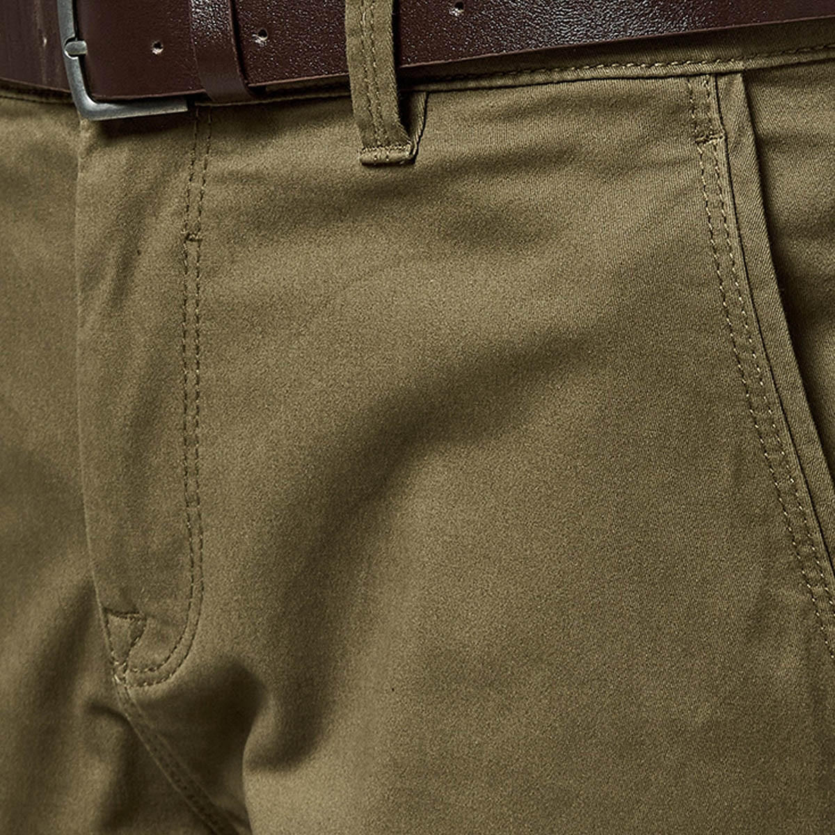 بنطال تشينو قطن بقصة سليم وحزام من سبلاش سمارت-men-clothing-bottoms-trousersandchinos-chinos-image-2