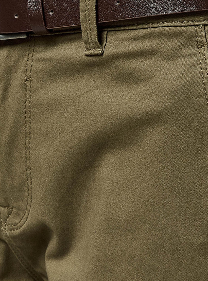 بنطال تشينو قطن بقصة سليم وحزام من سبلاش سمارت-men-clothing-bottoms-trousersandchinos-chinos-image-2