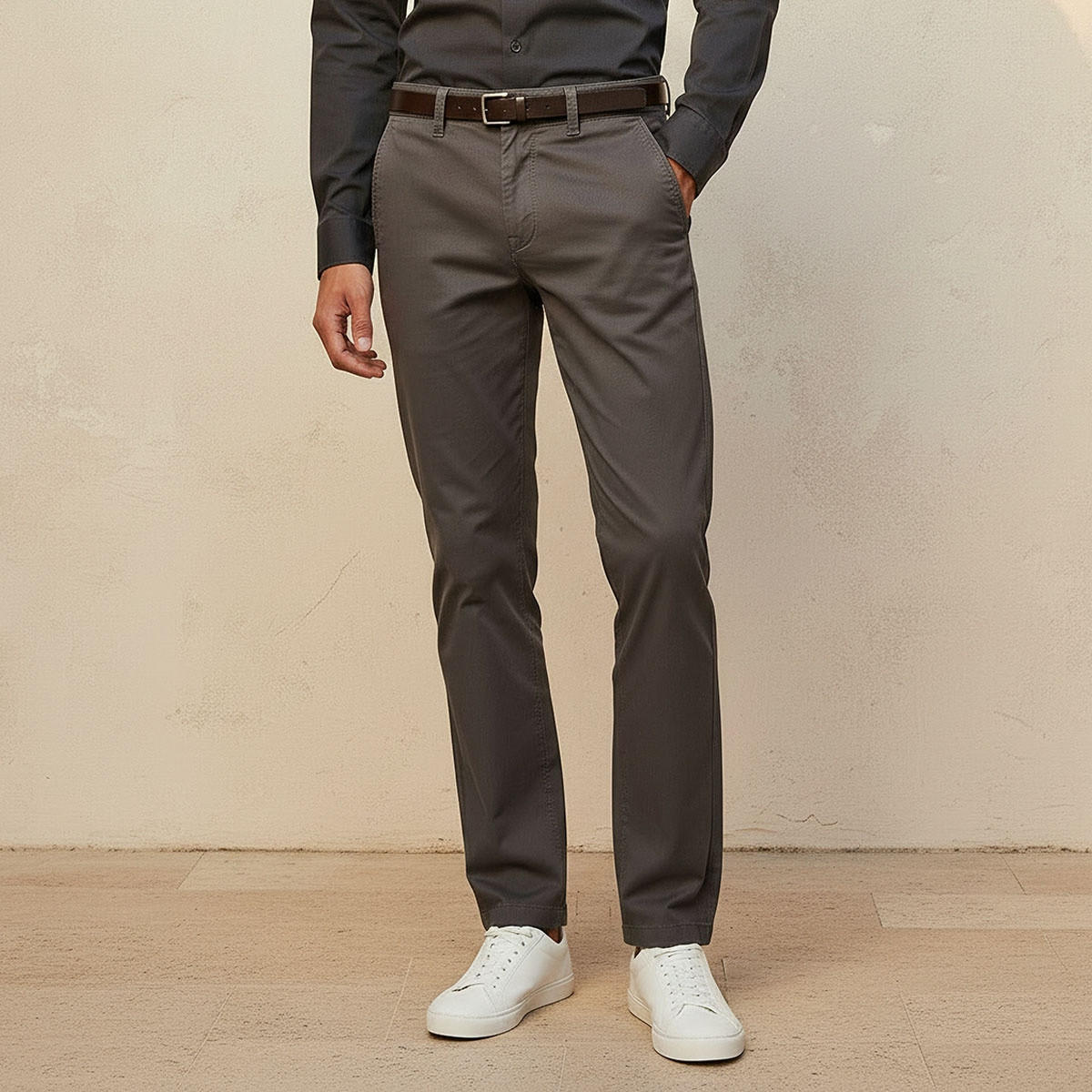 Splash Smart Slim Fit Belted Cotton Chinos-men-clothing-bottoms-trousersandchinos-chinos-image-1