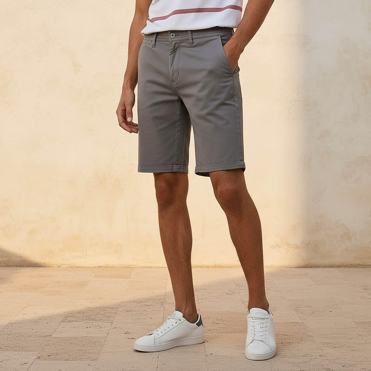 Men Slim Fit Chino Shorts-men-clothing-bottoms-shorts-image-1