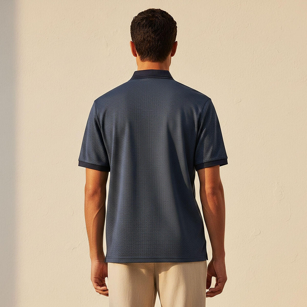 تيشيرت بولو بارز الملمس بأكمام قصيرة من سبلاش سمارت-men-clothing-tshirtsandpolos-polos-image-4