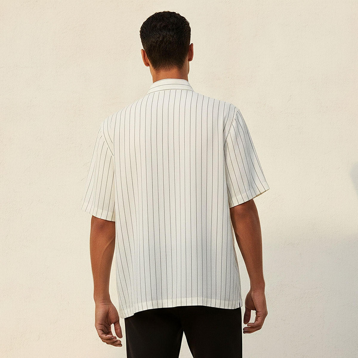 Splash Smart Regular Fit Collared Striped Short Sleeves Shirt-men-clothing-shirts-image-4