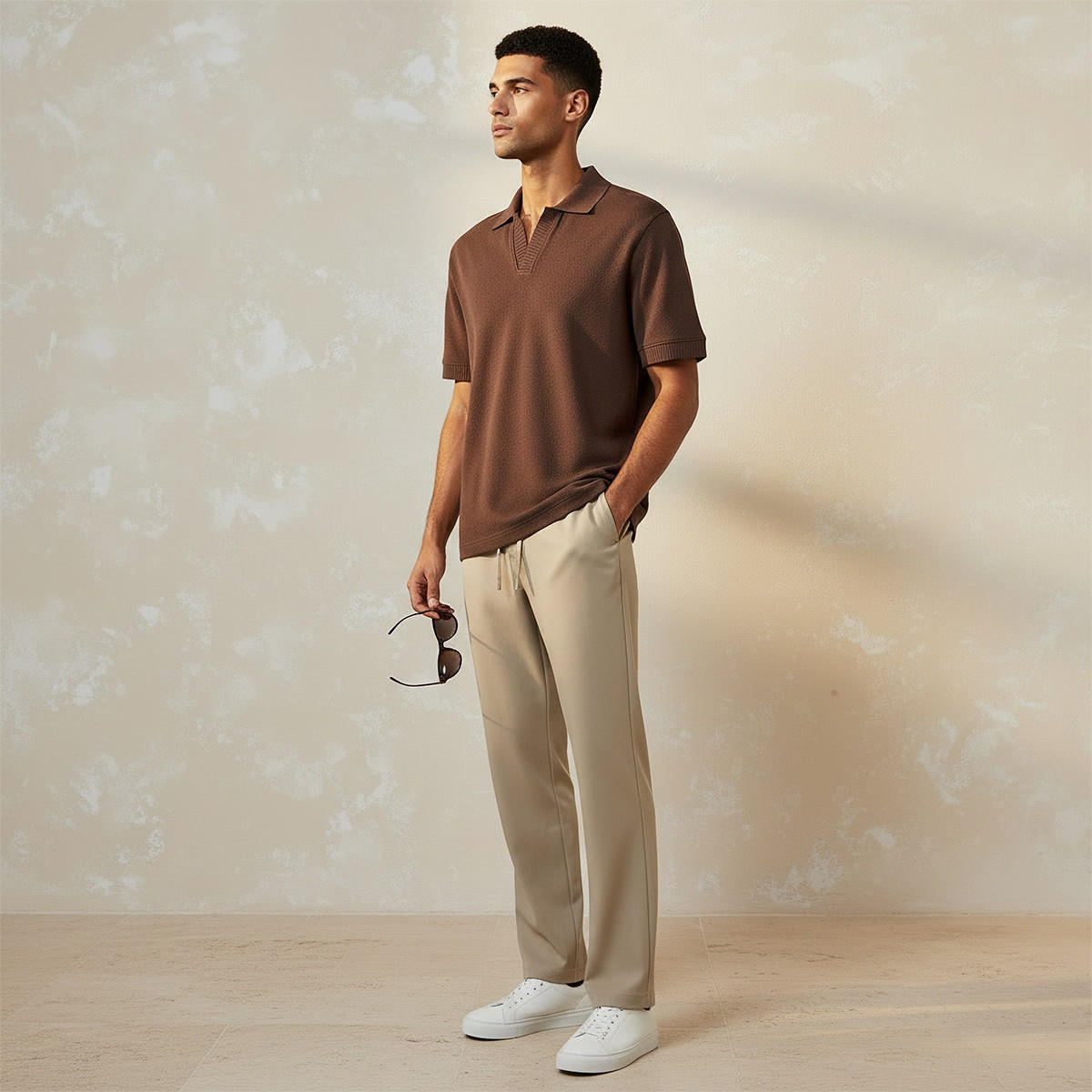 تيشيرت بولو رجالي بارز الملمس بأكمام قصيرة-men-clothing-tshirtsandpolos-polos-image-3
